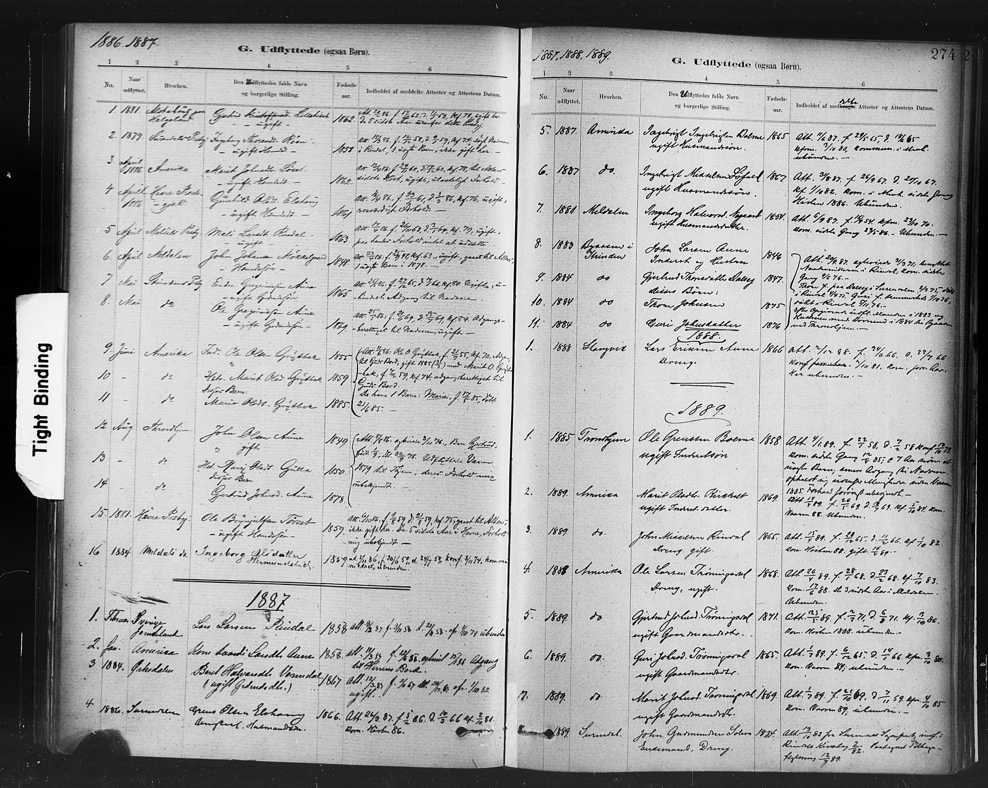 Ministerialprotokoller, klokkerbøker og fødselsregistre - Møre og Romsdal, AV/SAT-A-1454/598/L1069: Parish register (official) no. 598A03, 1882-1895, p. 274