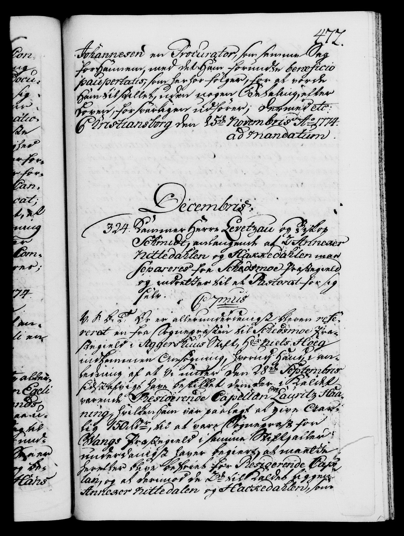 Danske Kanselli 1572-1799, RA/EA-3023/F/Fc/Fca/Fcab/L0041: Norske tegnelser, 1773-1776, p. 472b