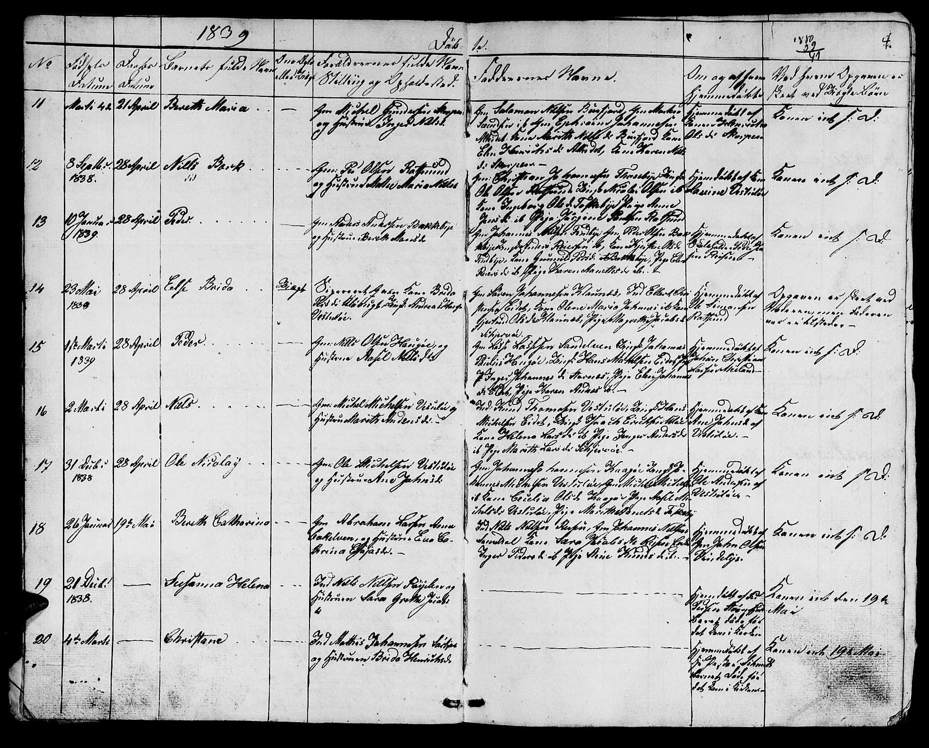 Skjervøy sokneprestkontor, SATØ/S-1300/H/Ha/Hab/L0002klokker: Parish register (copy) no. 2, 1839-1848, p. 3-4