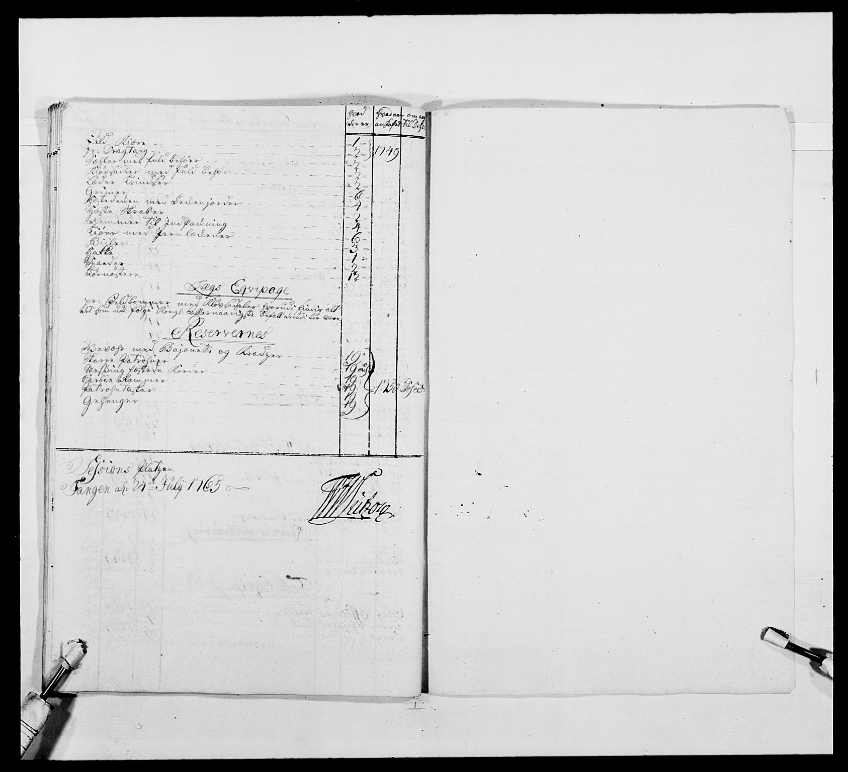 Kommanderende general (KG I) med Det norske krigsdirektorium, AV/RA-EA-5419/E/Ea/L0483: Nordafjelske dragonregiment, 1765-1767, p. 34