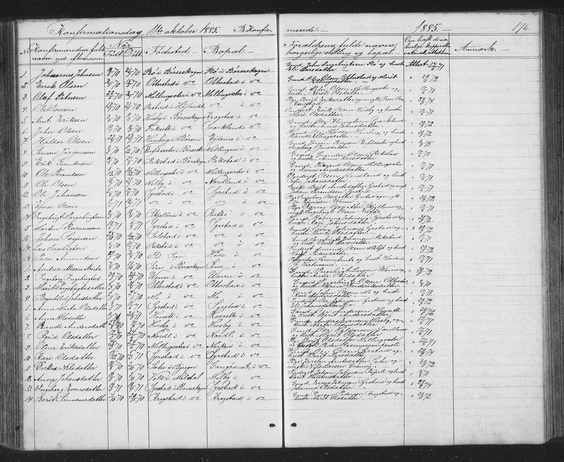 Ministerialprotokoller, klokkerbøker og fødselsregistre - Sør-Trøndelag, SAT/A-1456/667/L0798: Parish register (copy) no. 667C03, 1867-1929, p. 176