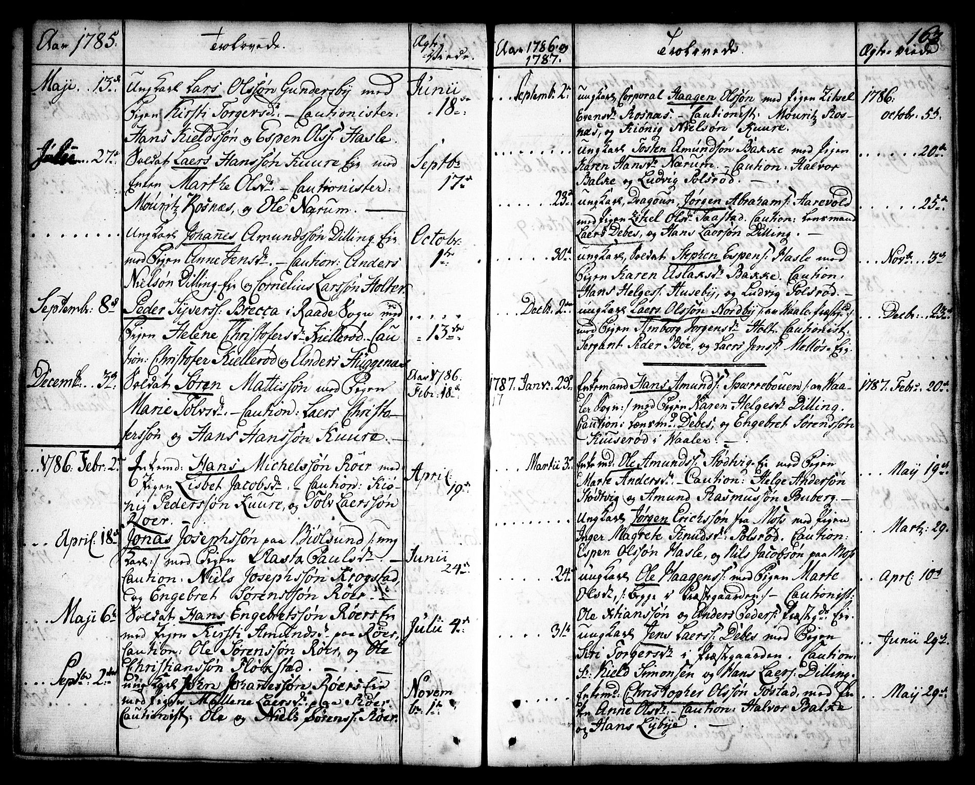 Rygge prestekontor Kirkebøker, SAO/A-10084b/F/Fa/L0002: Parish register (official) no. 2, 1771-1814, p. 163