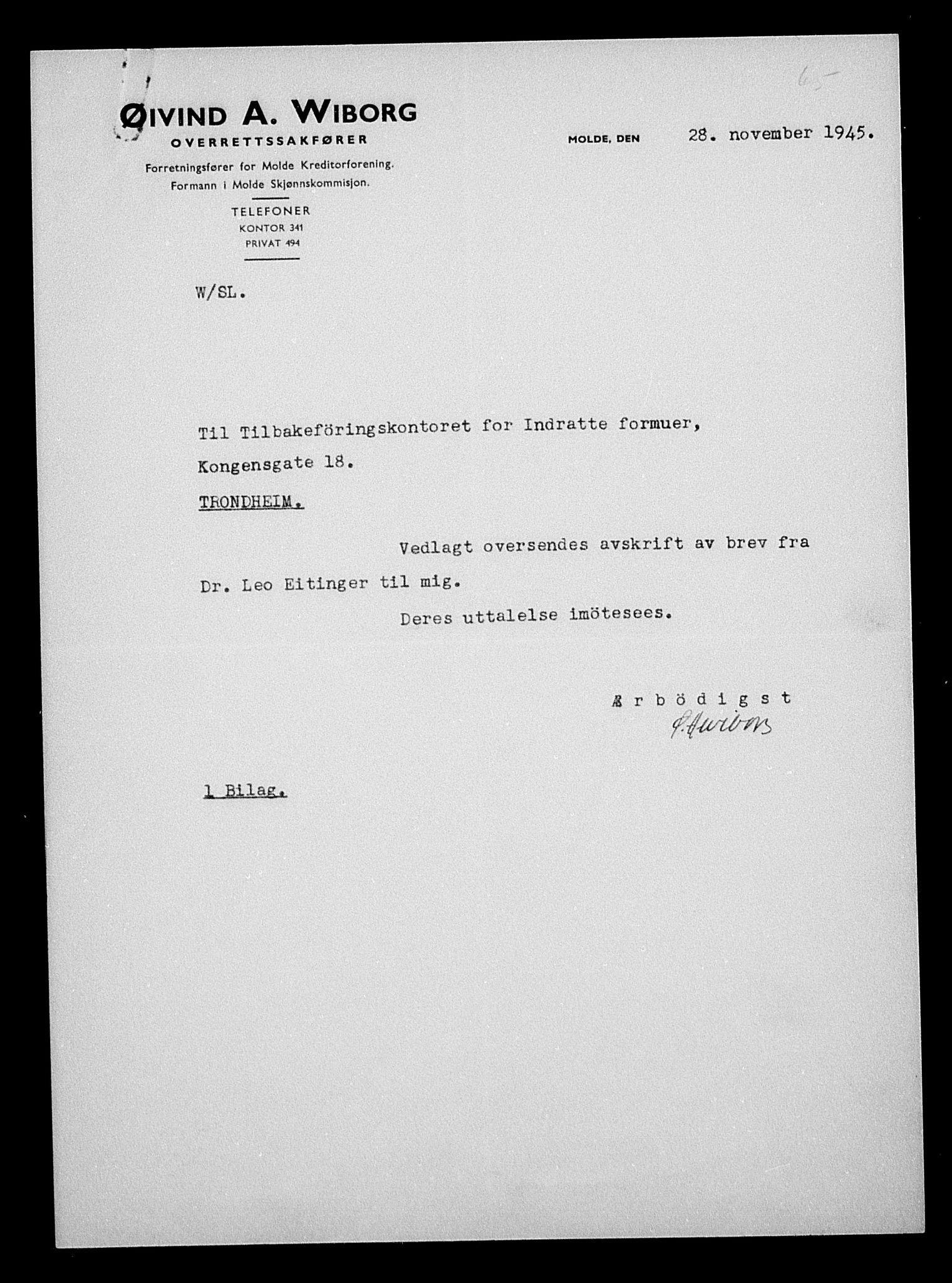 Justisdepartementet, Tilbakeføringskontoret for inndratte formuer, AV/RA-S-1564/H/Hc/Hcb/L0911: --, 1945-1947, p. 737