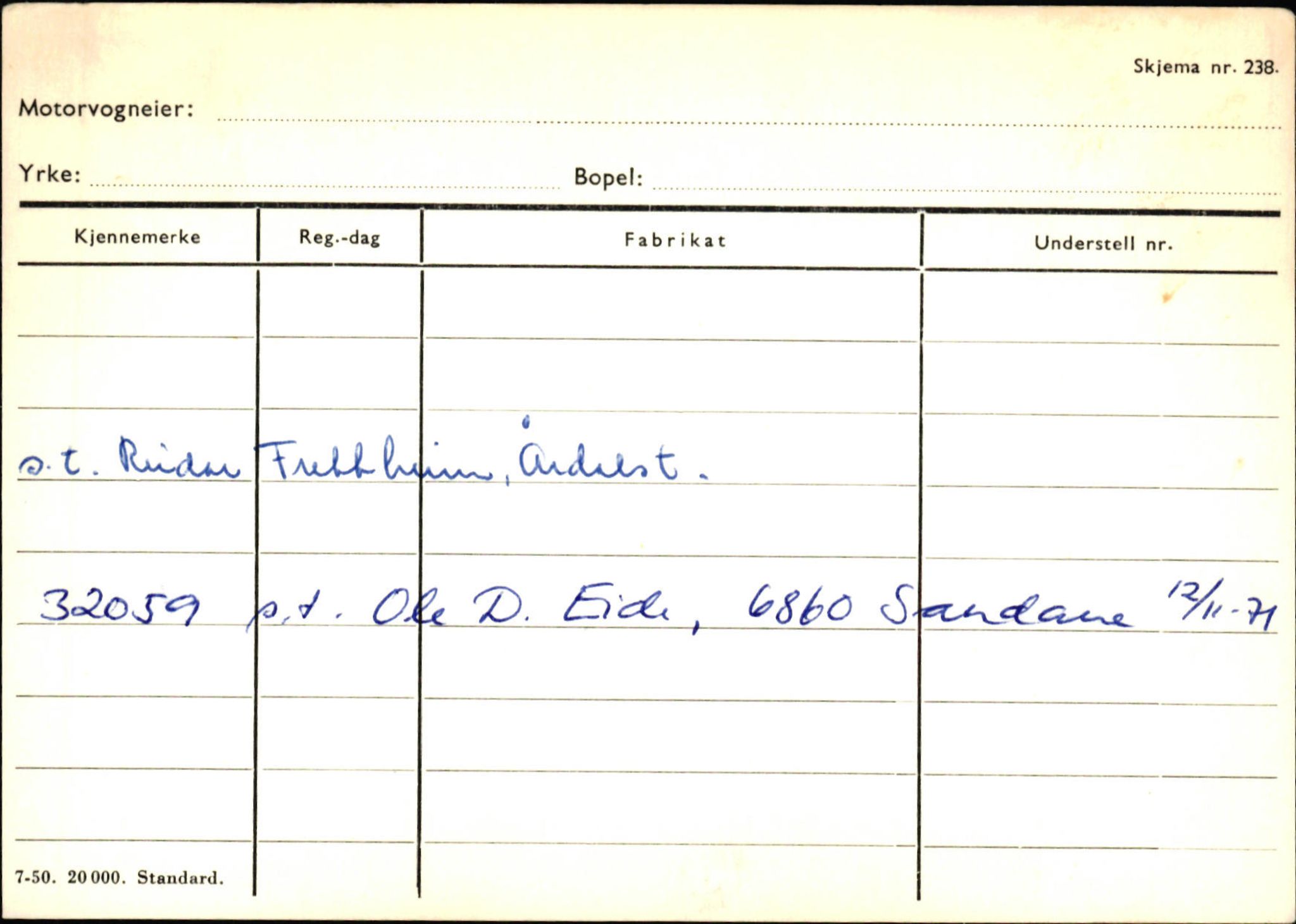 Statens vegvesen, Sogn og Fjordane vegkontor, AV/SAB-A-5301/4/F/L0124: Eigarregister Sogndal A-U, 1945-1975, p. 191