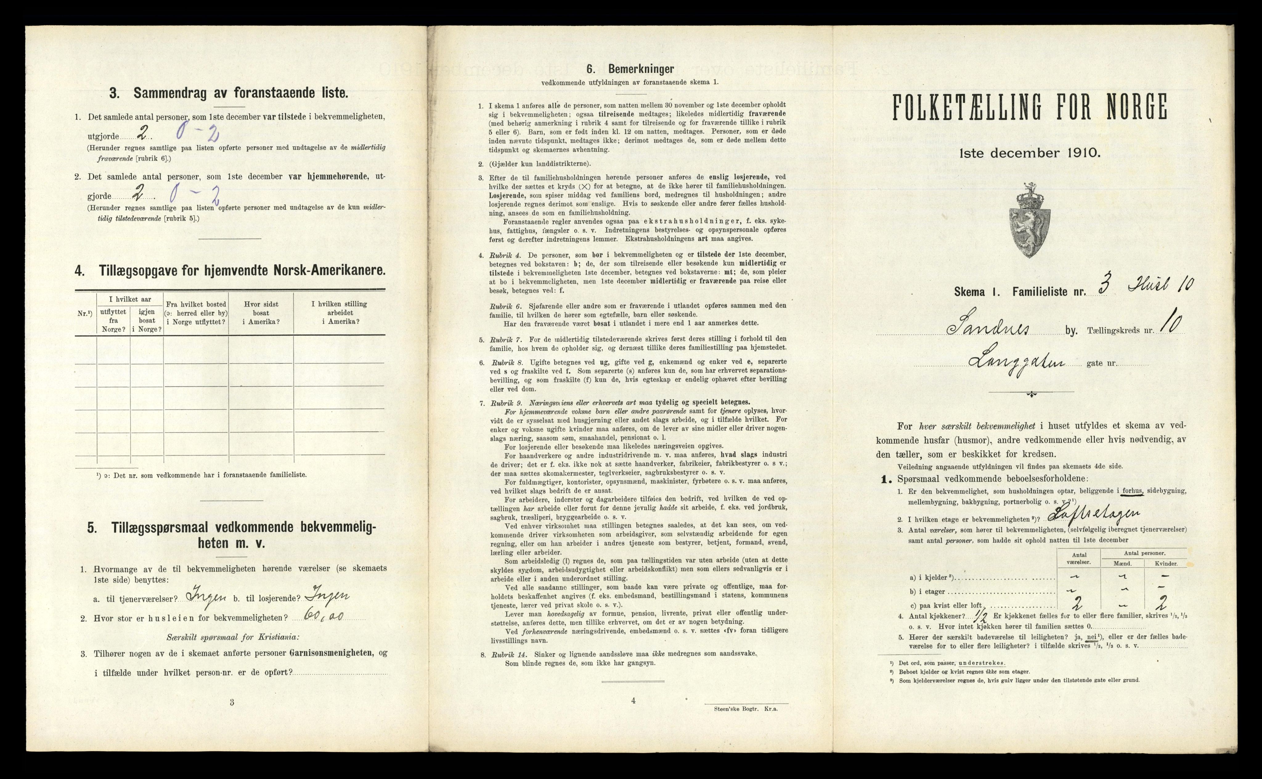 RA, 1910 census for Sandnes, 1910, p. 1084