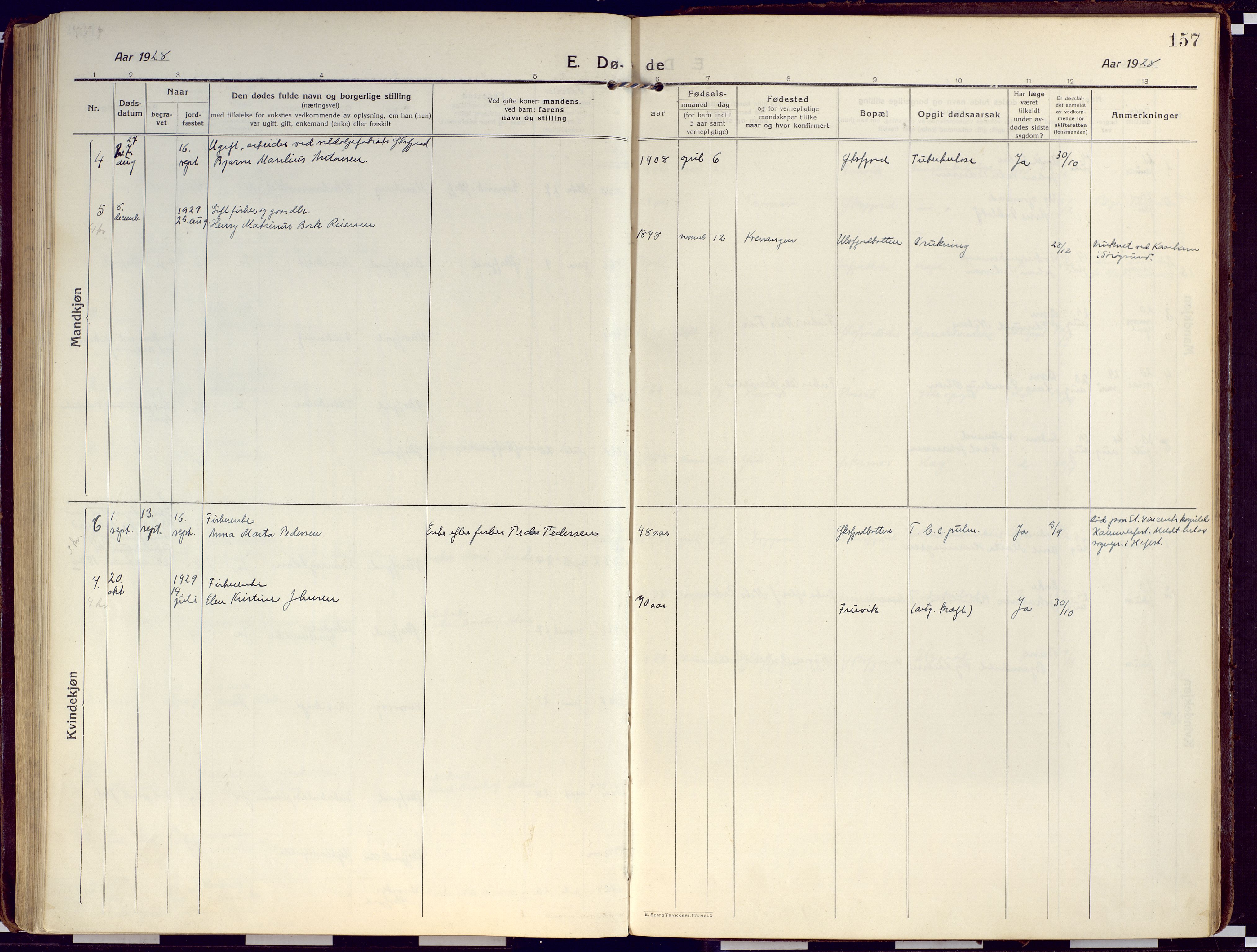 Loppa sokneprestkontor, SATØ/S-1339/H/Ha/L0012kirke: Parish register (official) no. 12, 1917-1932, p. 157