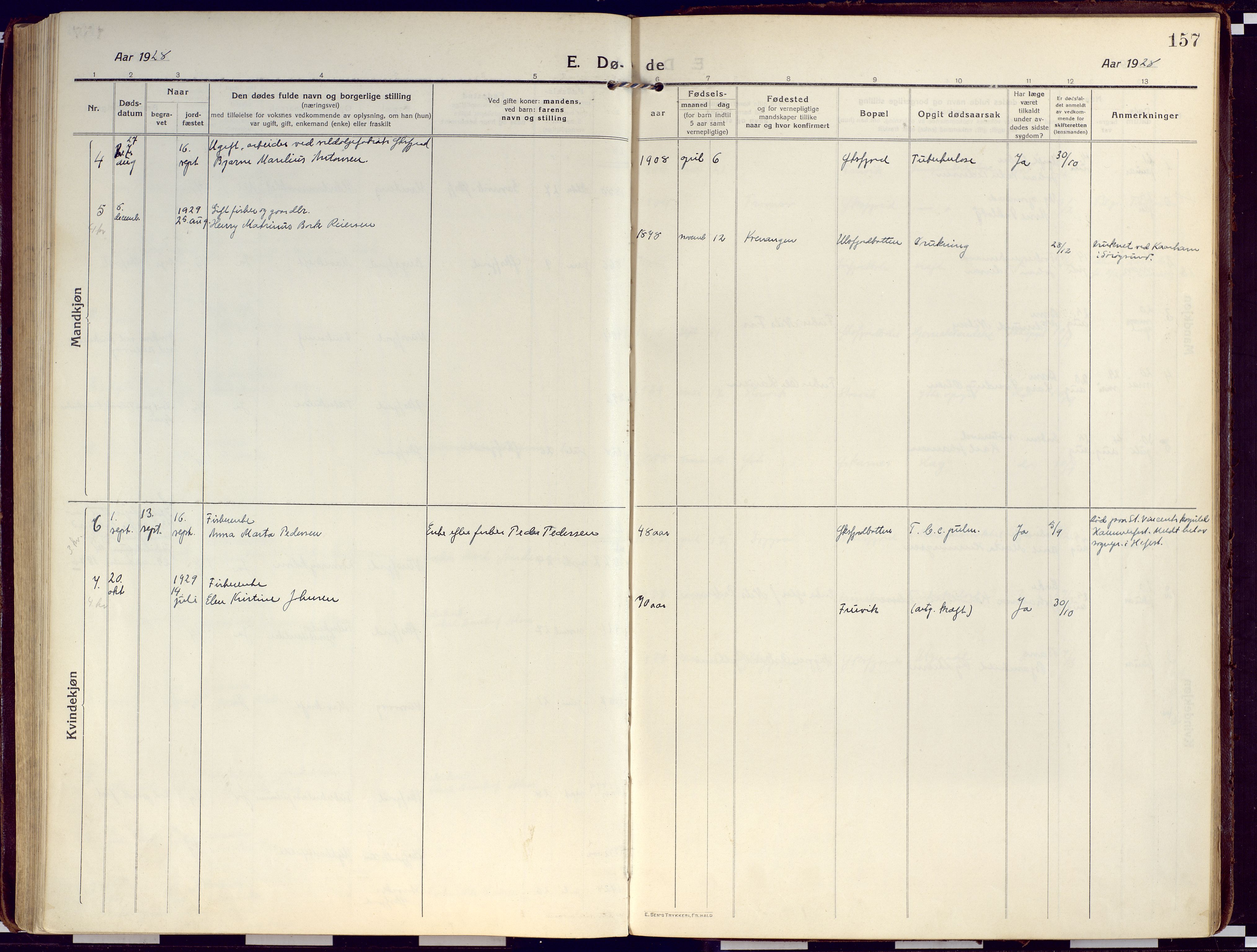 Loppa sokneprestkontor, AV/SATØ-S-1339/H/Ha/L0012kirke: Parish register (official) no. 12, 1917-1932, p. 157