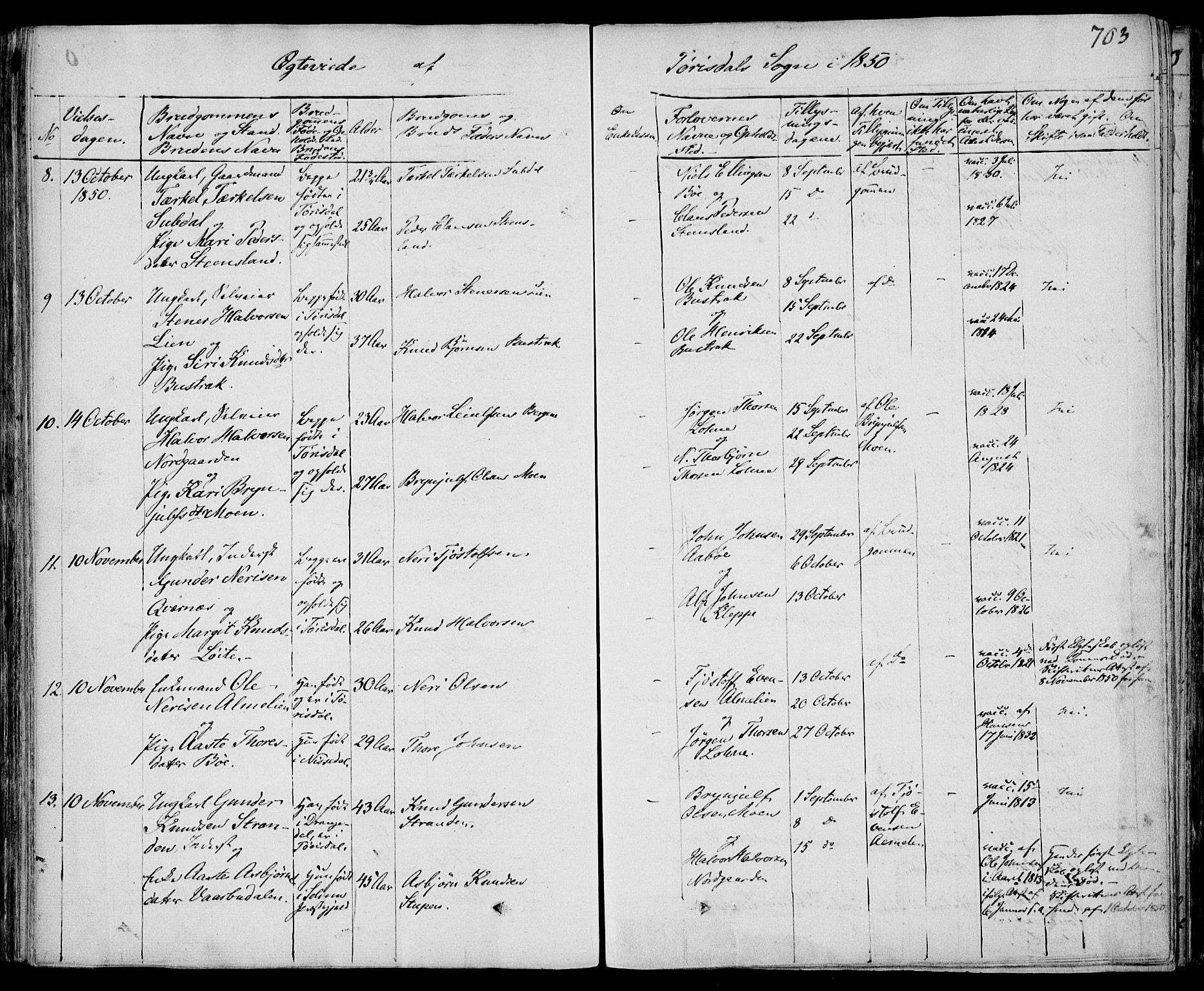 Drangedal kirkebøker, SAKO/A-258/F/Fa/L0007b: Parish register (official) no. 7b, 1837-1856, p. 703