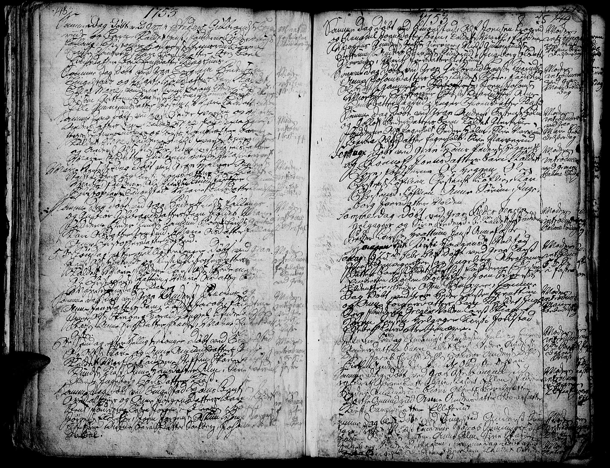 Gran prestekontor, SAH/PREST-112/H/Ha/Haa/L0003: Parish register (official) no. 3, 1745-1758, p. 75