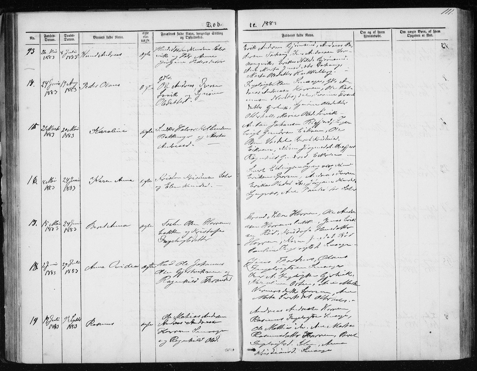 Ministerialprotokoller, klokkerbøker og fødselsregistre - Møre og Romsdal, SAT/A-1454/560/L0724: Parish register (copy) no. 560C01, 1867-1892, p. 111