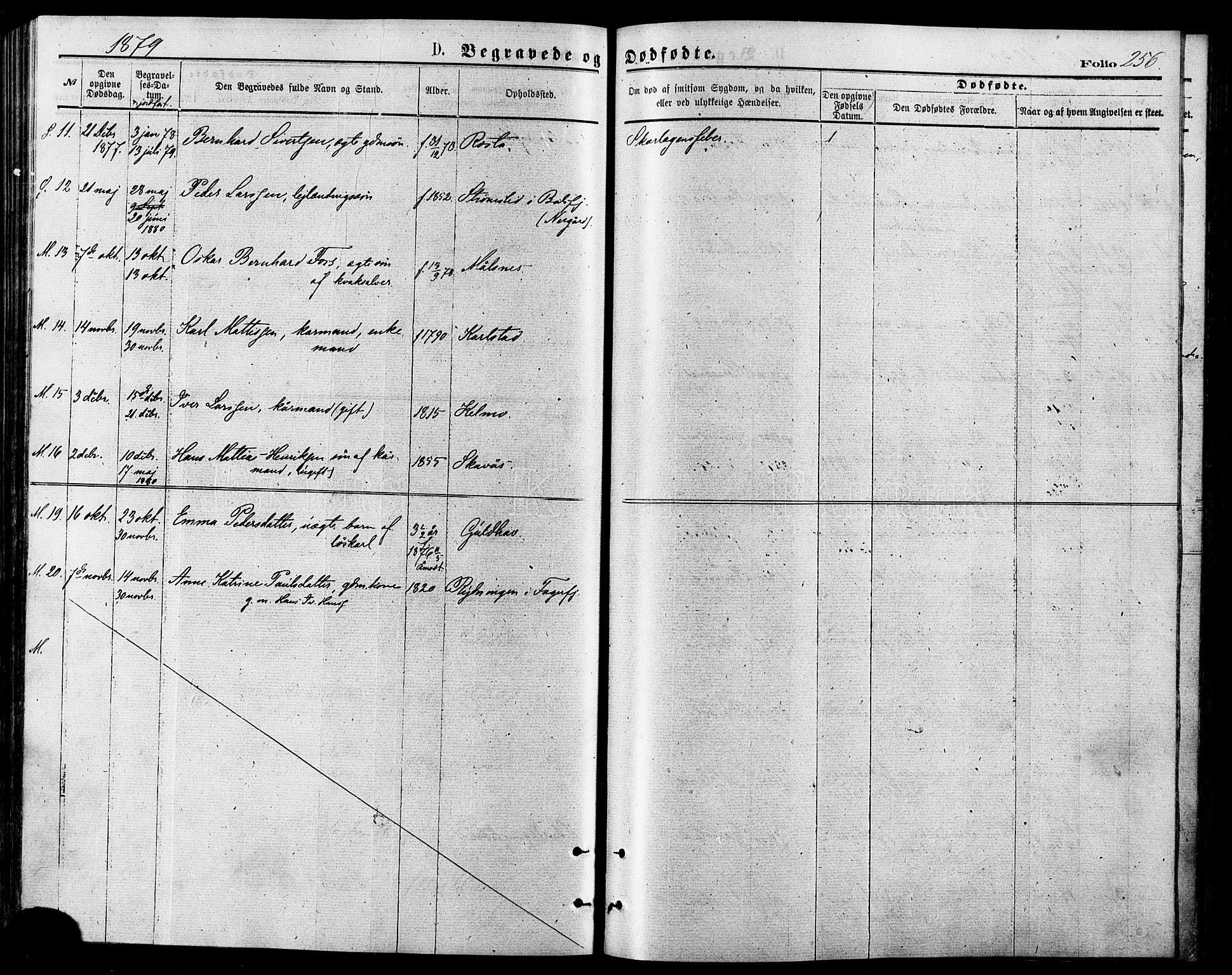 Målselv sokneprestembete, AV/SATØ-S-1311/G/Ga/Gaa/L0005kirke: Parish register (official) no. 5, 1872-1884, p. 256