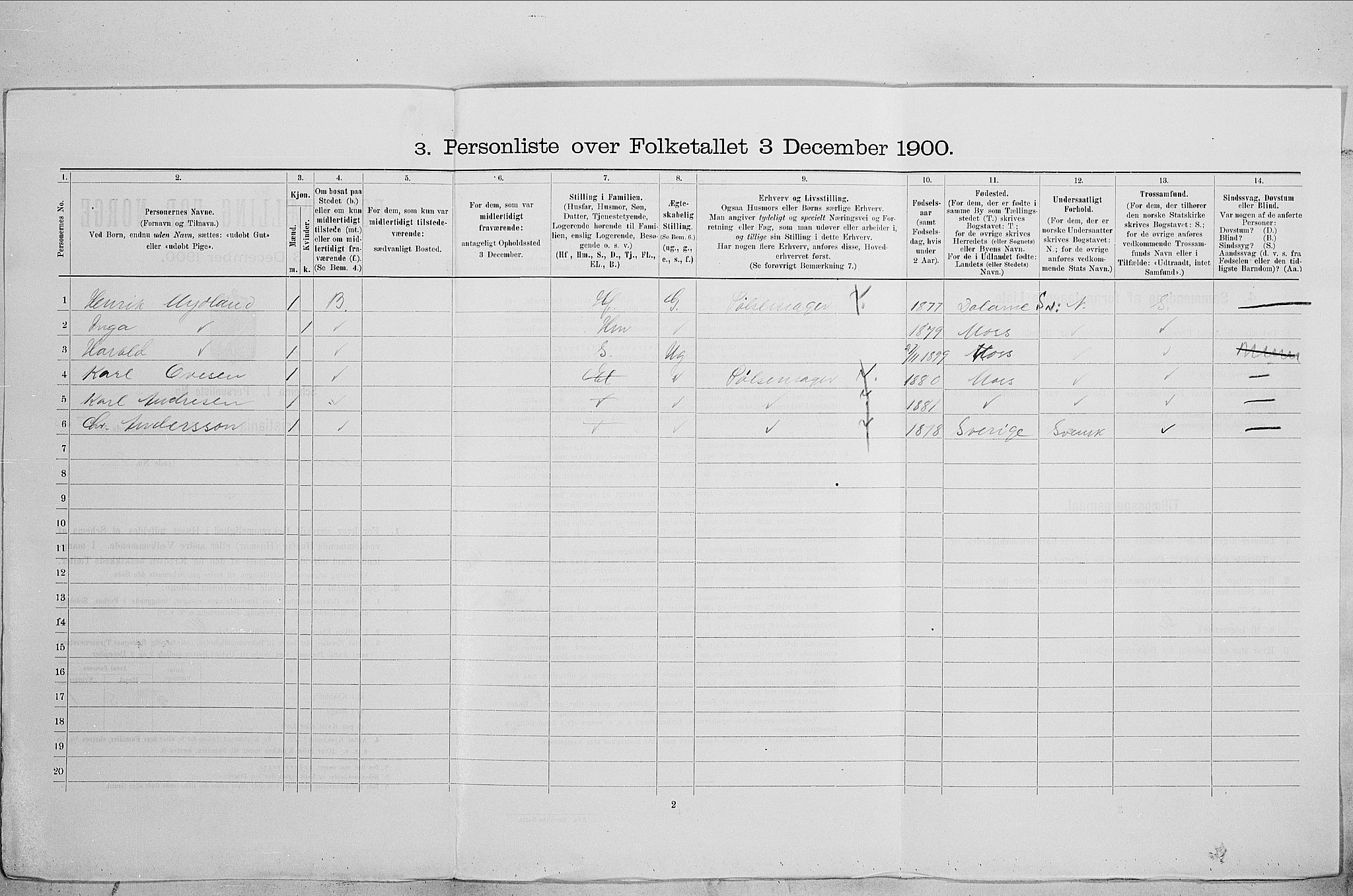 SAO, 1900 census for Kristiania, 1900, p. 59734