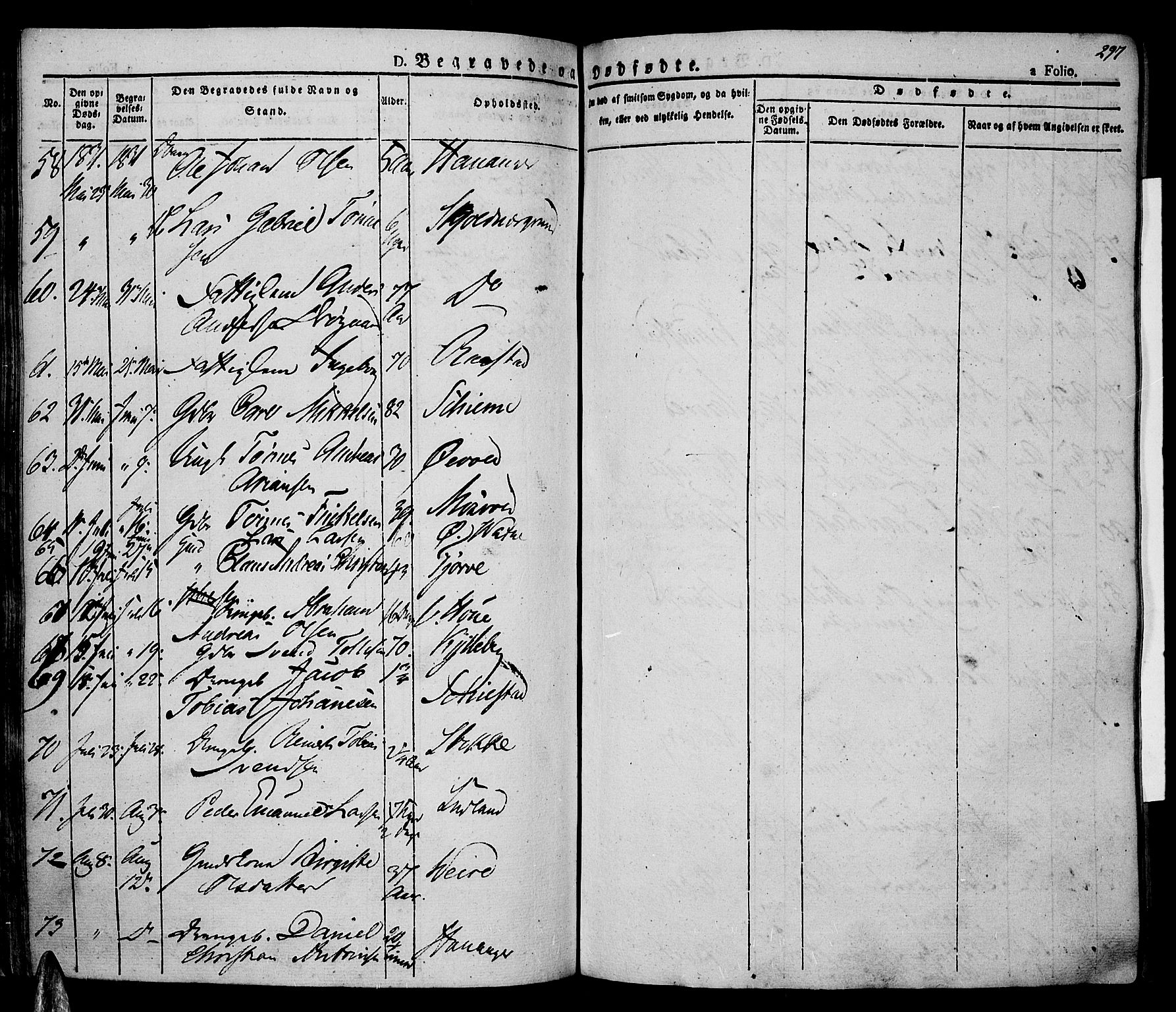 Lista sokneprestkontor, AV/SAK-1111-0027/F/Fa/L0008: Parish register (official) no. A 8, 1823-1835, p. 297