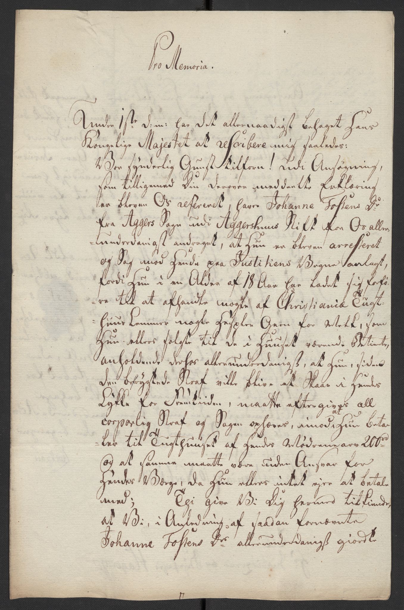 Oslo politidistrikt, AV/SAO-A-10085/D/Da/L0003: Innkomne brev, pro memoria m.v., 1781, p. 60