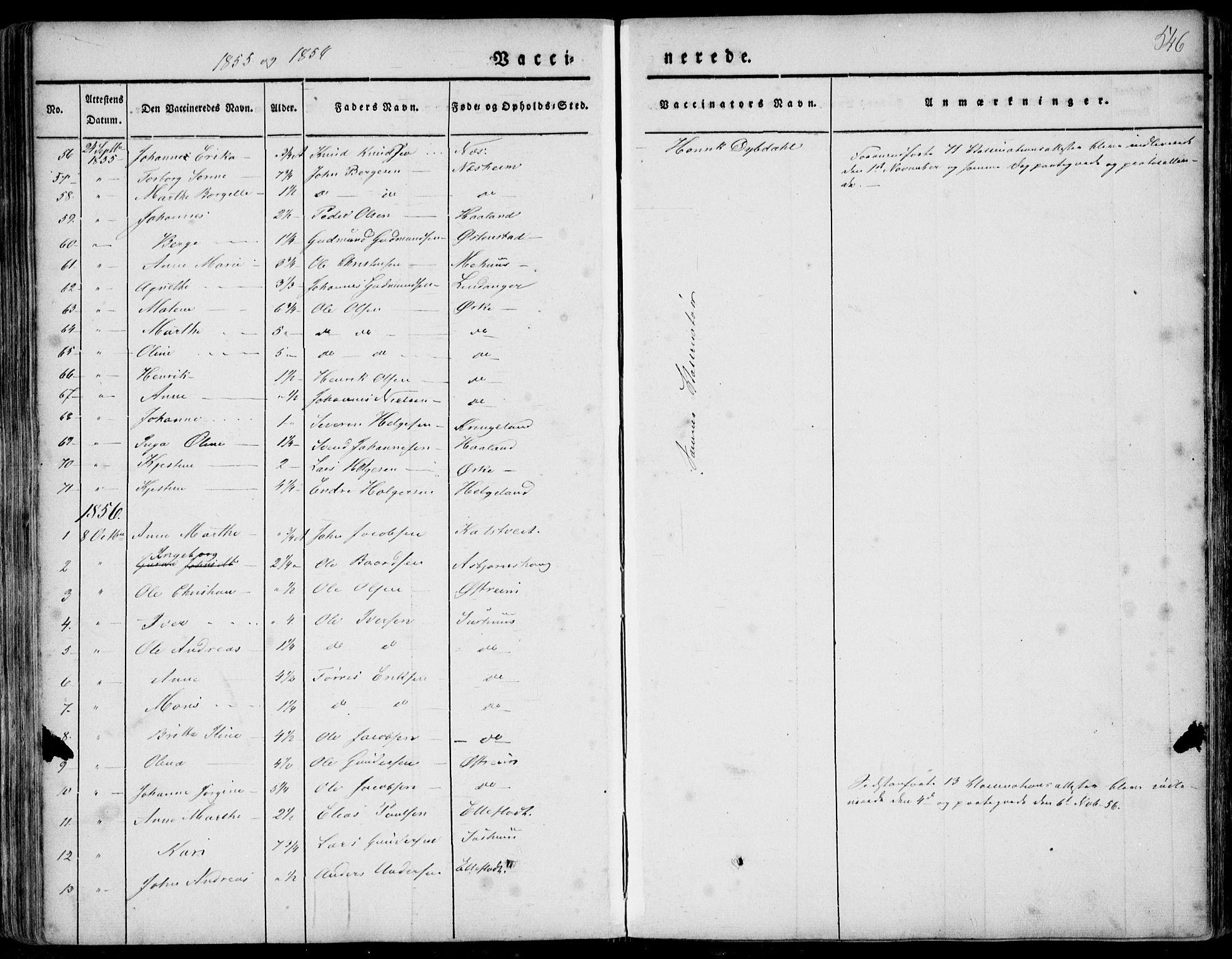 Skjold sokneprestkontor, AV/SAST-A-101847/H/Ha/Haa/L0006: Parish register (official) no. A 6.2, 1835-1858, p. 546