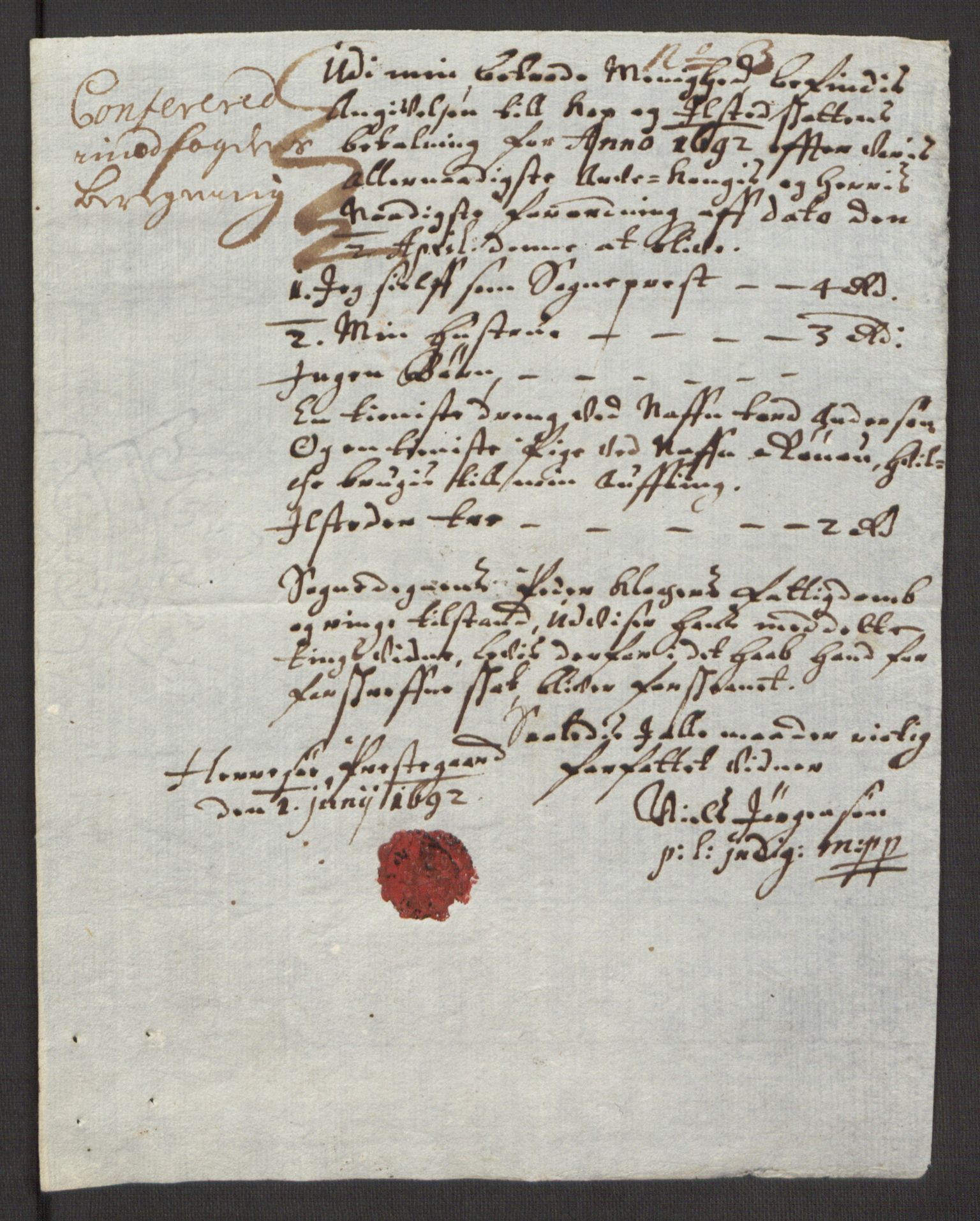 Rentekammeret inntil 1814, Reviderte regnskaper, Fogderegnskap, AV/RA-EA-4092/R34/L2052: Fogderegnskap Bamble, 1692-1693, p. 238