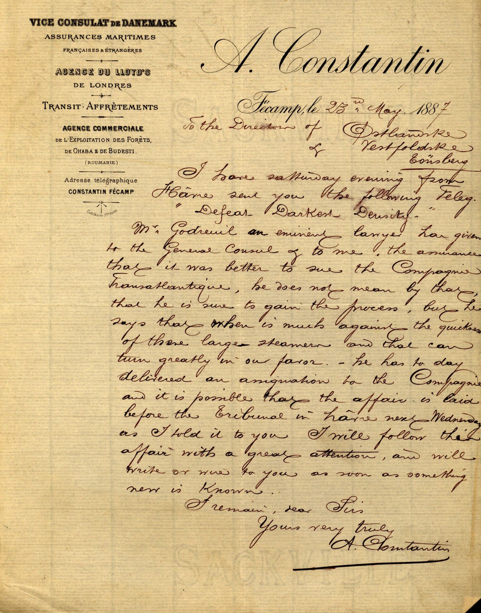 Pa 63 - Østlandske skibsassuranceforening, VEMU/A-1079/G/Ga/L0020/0001: Havaridokumenter / Tellus, Telanak, Wilhelmine, 1887, p. 14