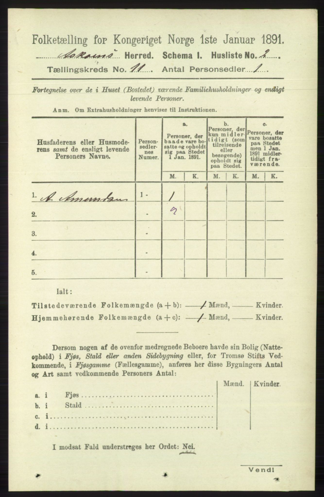 RA, 1891 census for 1247 Askøy, 1891, p. 7205