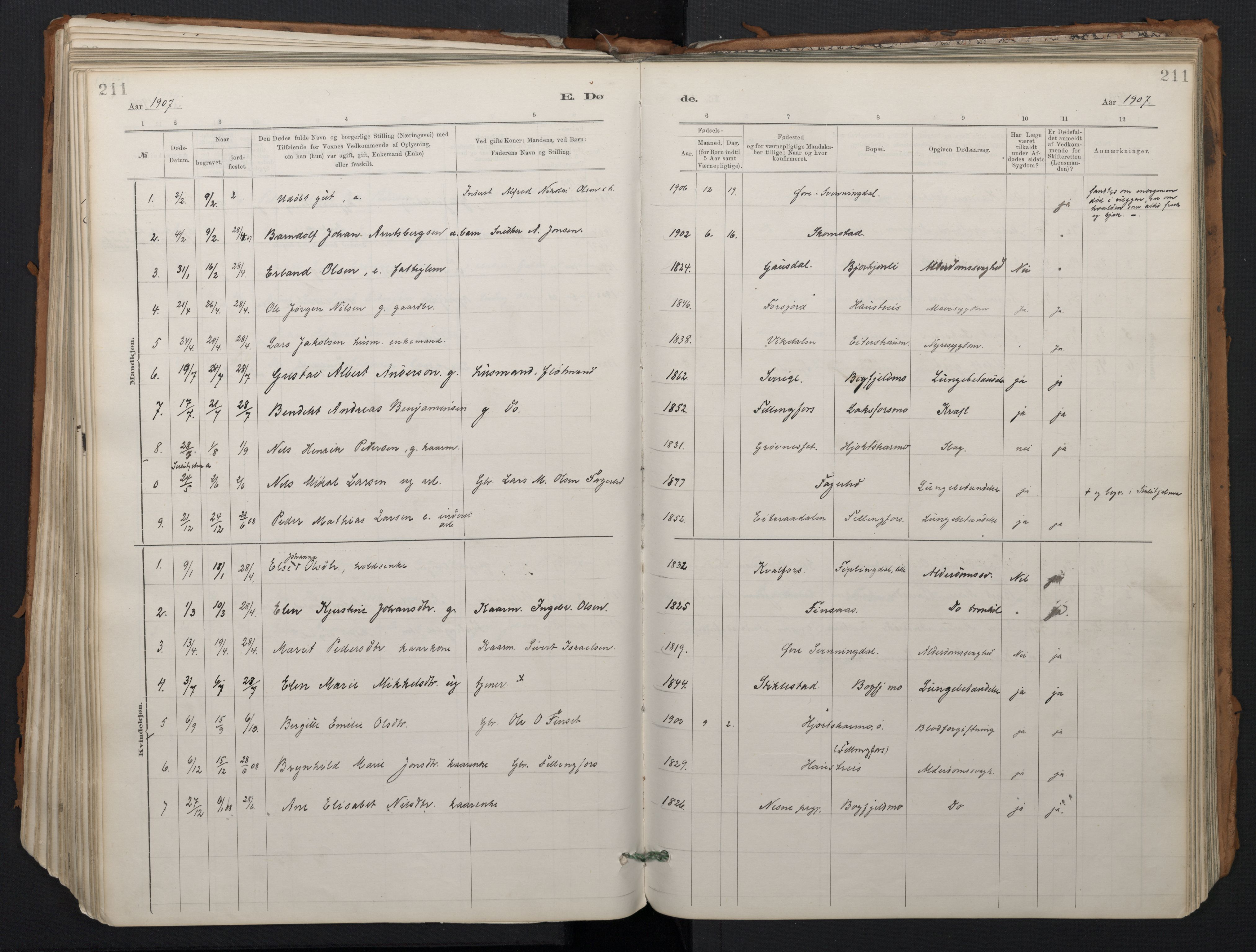 Ministerialprotokoller, klokkerbøker og fødselsregistre - Nordland, SAT/A-1459/824/L0338: Parish register (official) no. 824A01, 1880-1915, p. 211