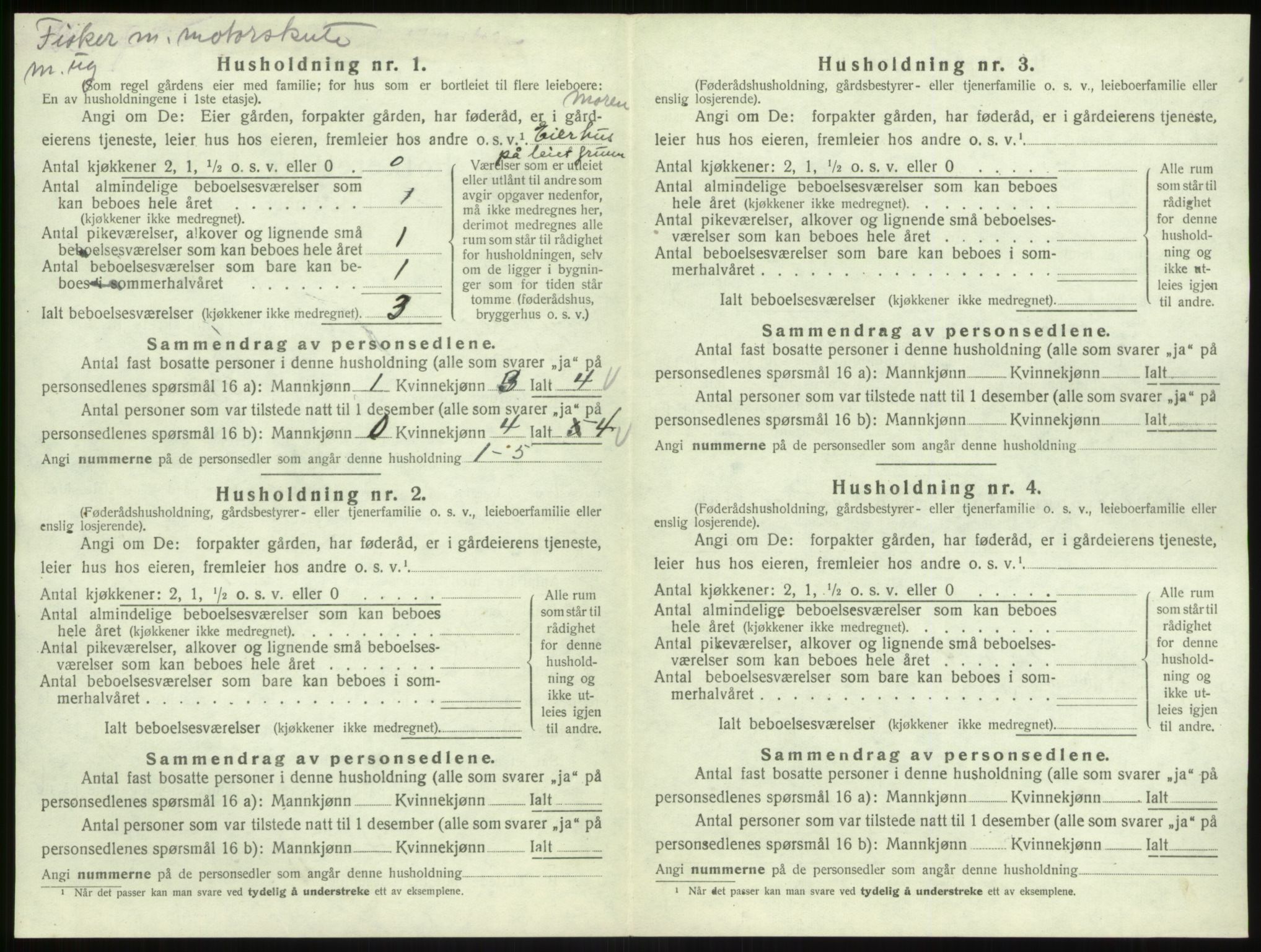 SAB, 1920 census for Hyllestad, 1920, p. 356
