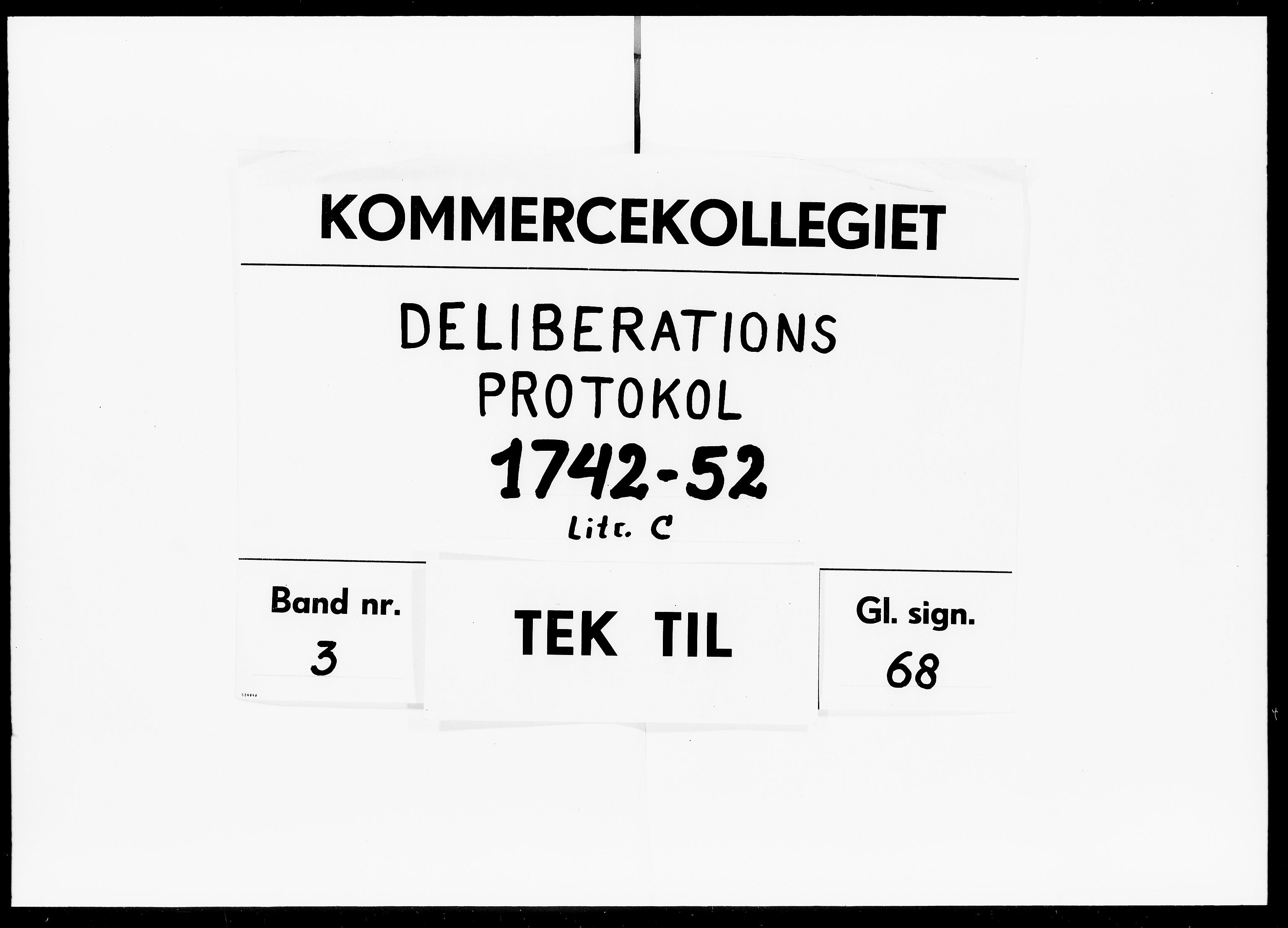 Kommercekollegiet, Dansk-Norske Sekretariat, DRA/A-0001/07/36: Deliberationsprotokol C, 1742-1752