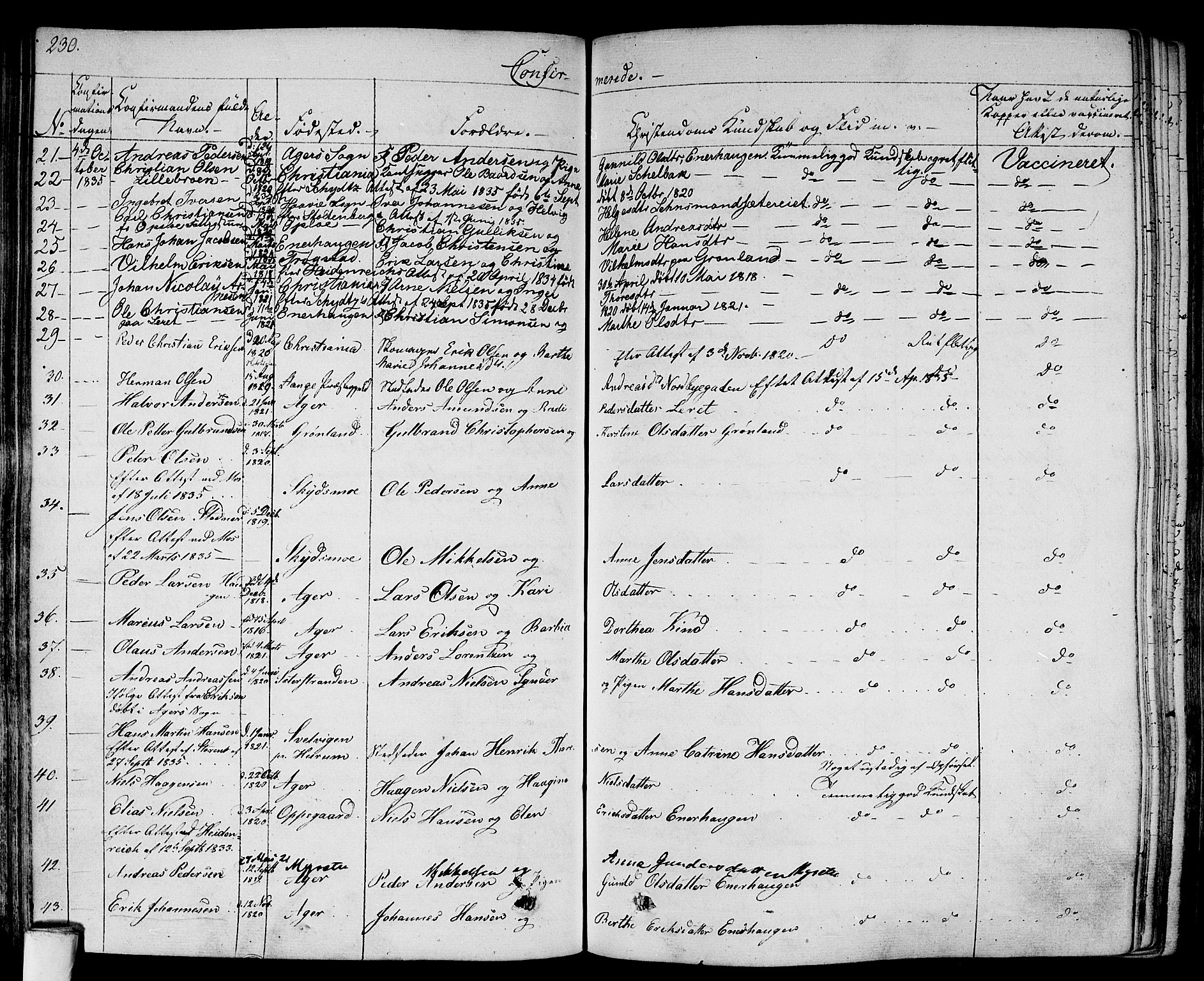 Gamlebyen prestekontor Kirkebøker, SAO/A-10884/F/Fa/L0003: Parish register (official) no. 3, 1829-1849, p. 230