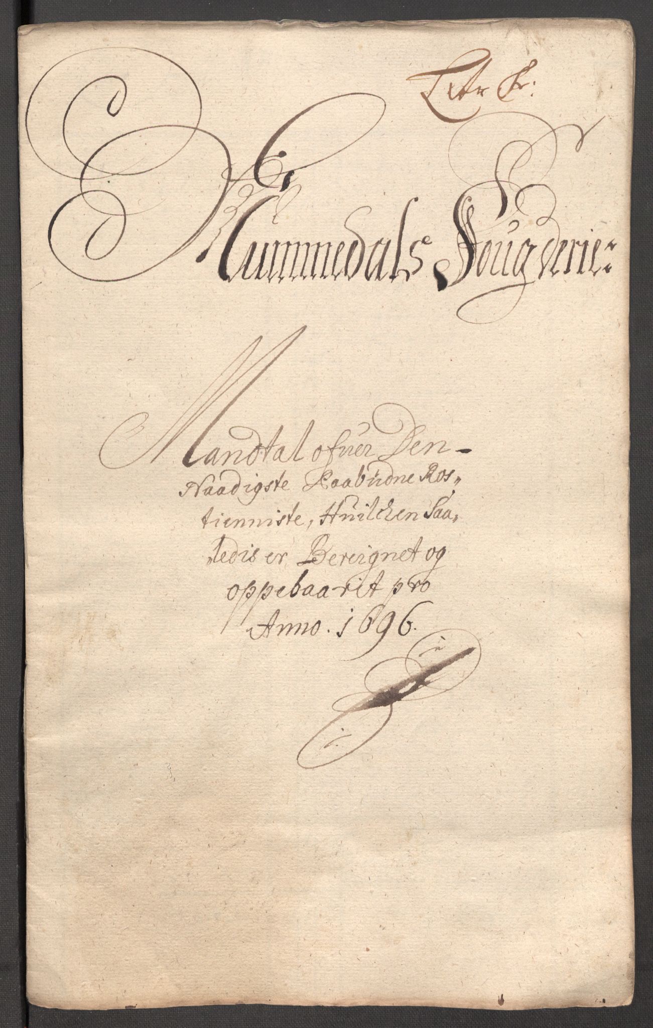 Rentekammeret inntil 1814, Reviderte regnskaper, Fogderegnskap, AV/RA-EA-4092/R64/L4425: Fogderegnskap Namdal, 1696-1698, p. 34