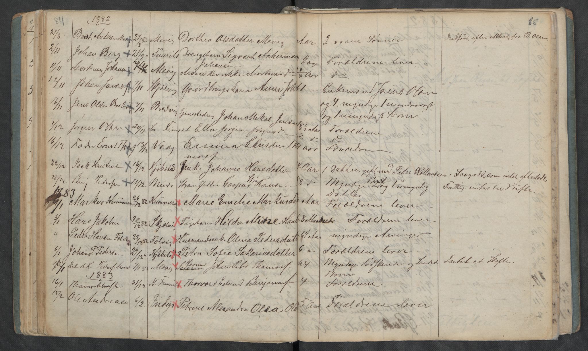 Gildeskål lensmannskontor, AV/SAT-A-4368/1/02/L0002: 2.01.02 - Dødsfallsprotokoll, 1868-1891, p. 84-85