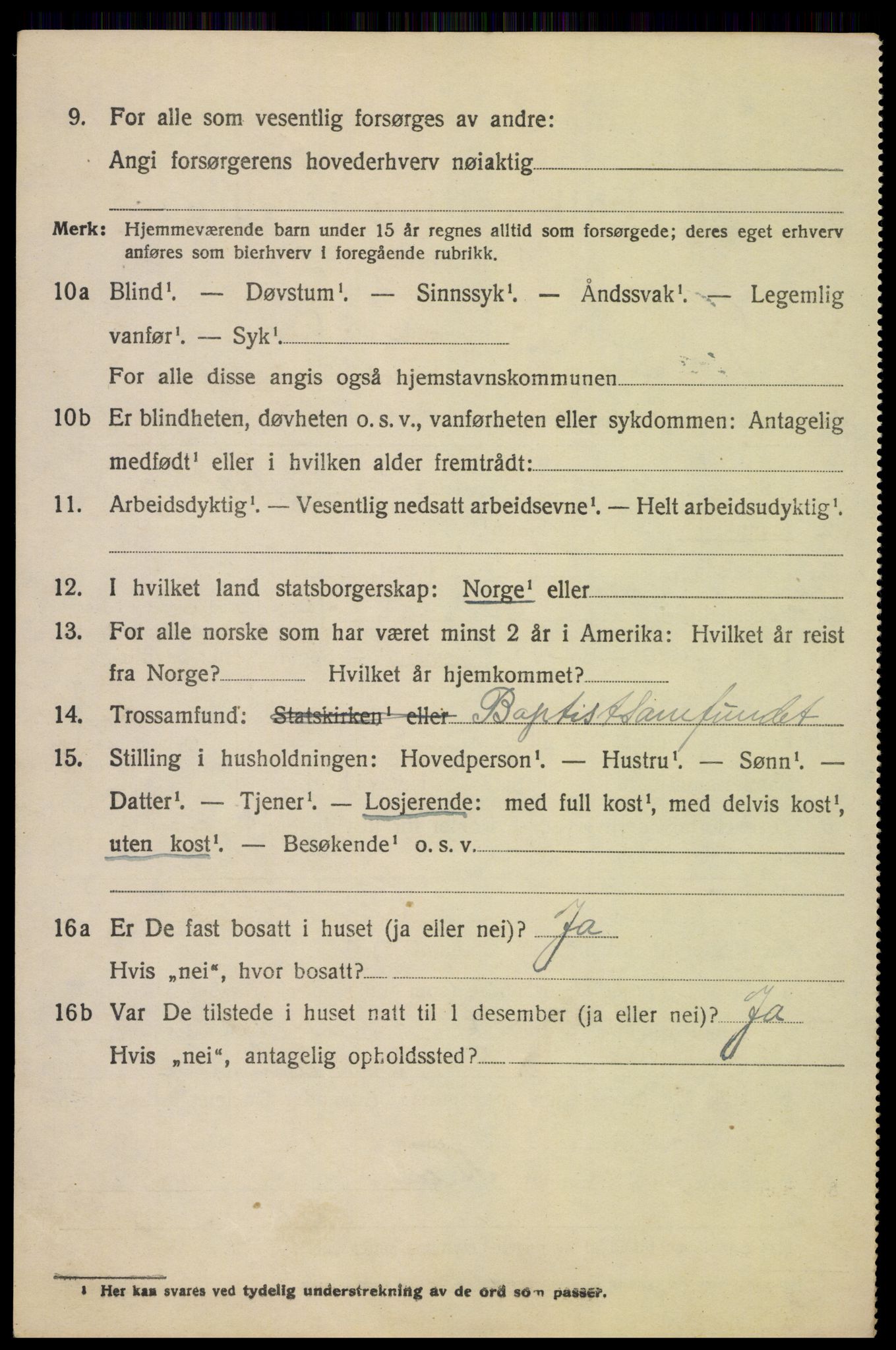 SAH, 1920 census for Fåberg, 1920, p. 5927