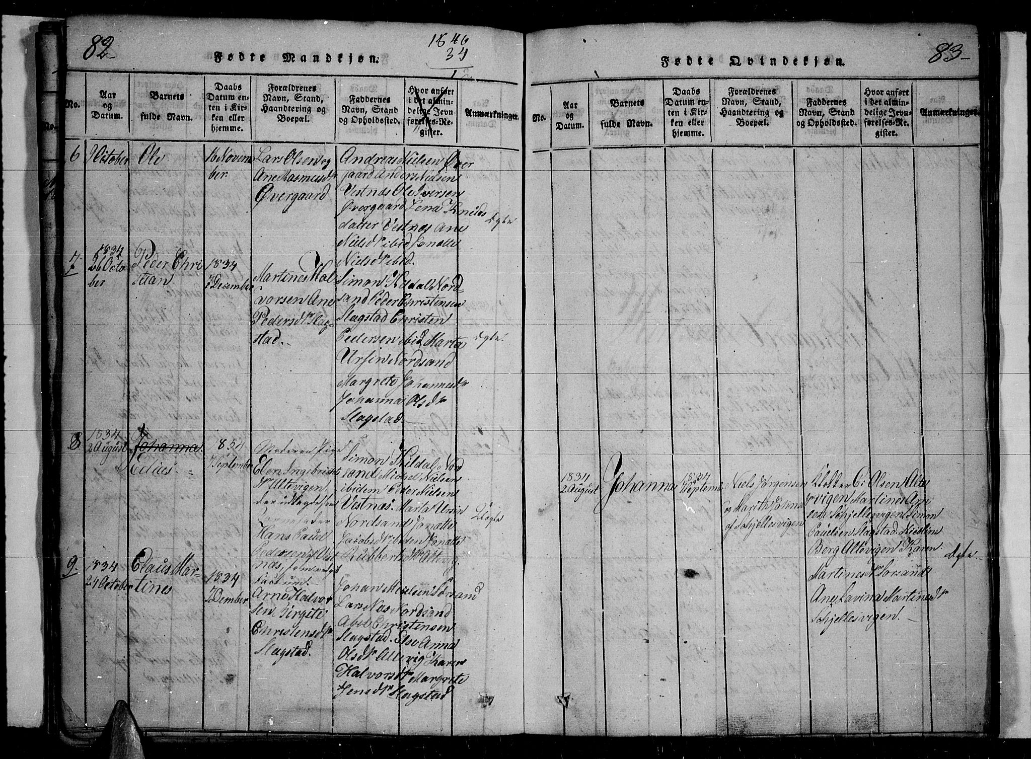 Trondenes sokneprestkontor, SATØ/S-1319/H/Hb/L0004klokker: Parish register (copy) no. 4, 1821-1839, p. 82-83