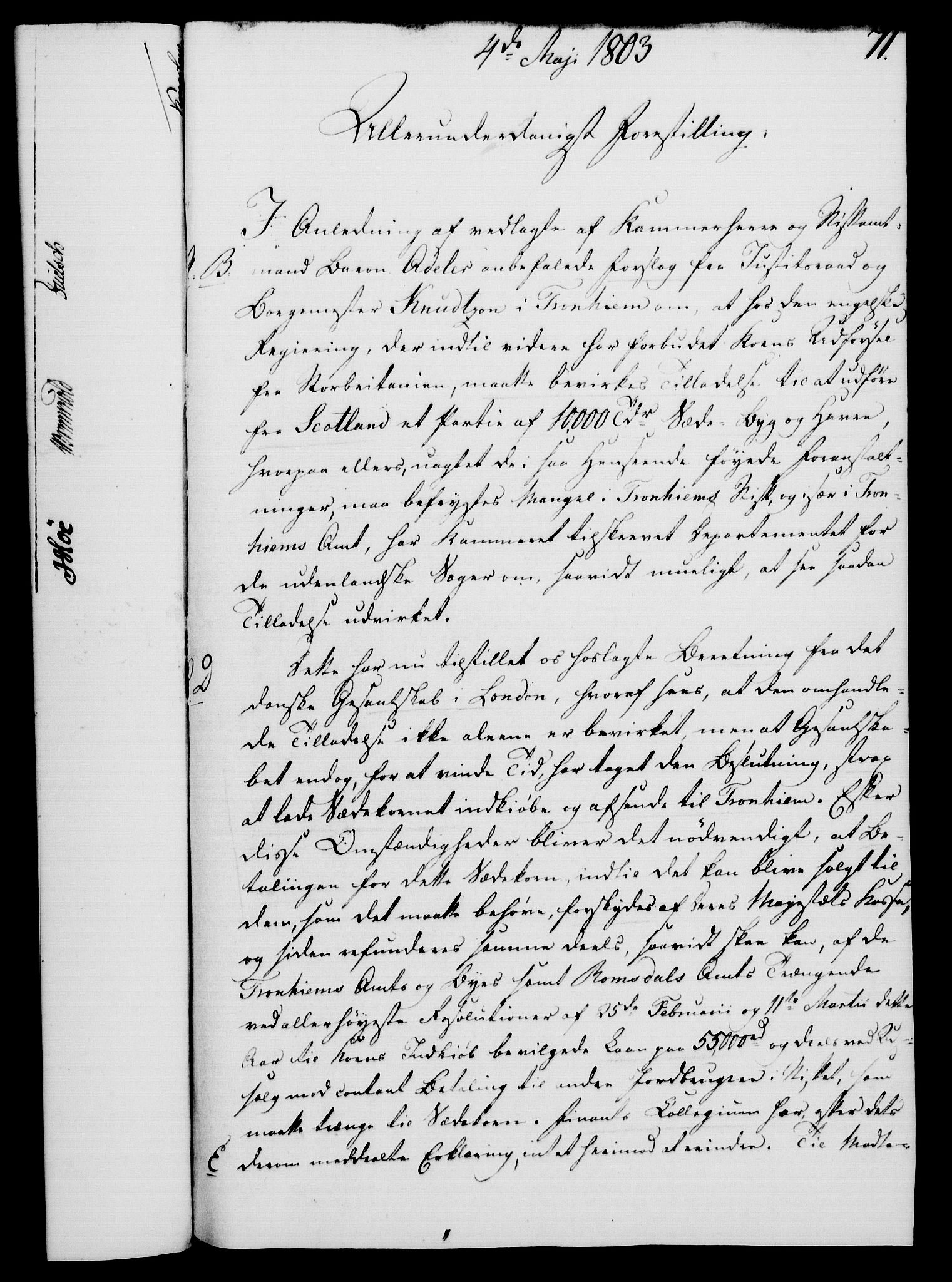 Rentekammeret, Kammerkanselliet, AV/RA-EA-3111/G/Gf/Gfa/L0085: Norsk relasjons- og resolusjonsprotokoll (merket RK 52.85), 1803, p. 439