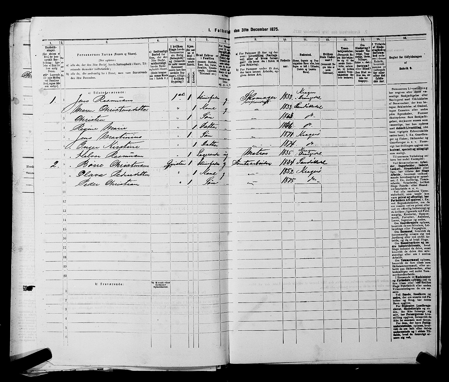 SAKO, 1875 census for 0801P Kragerø, 1875, p. 620