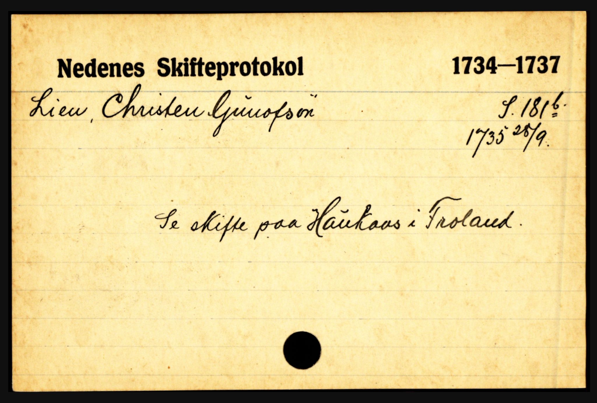 Nedenes sorenskriveri før 1824, AV/SAK-1221-0007/H, p. 17285