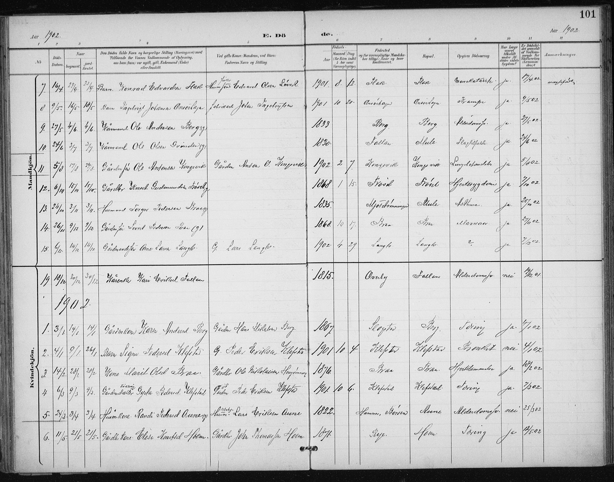 Ministerialprotokoller, klokkerbøker og fødselsregistre - Sør-Trøndelag, AV/SAT-A-1456/612/L0380: Parish register (official) no. 612A12, 1898-1907, p. 101