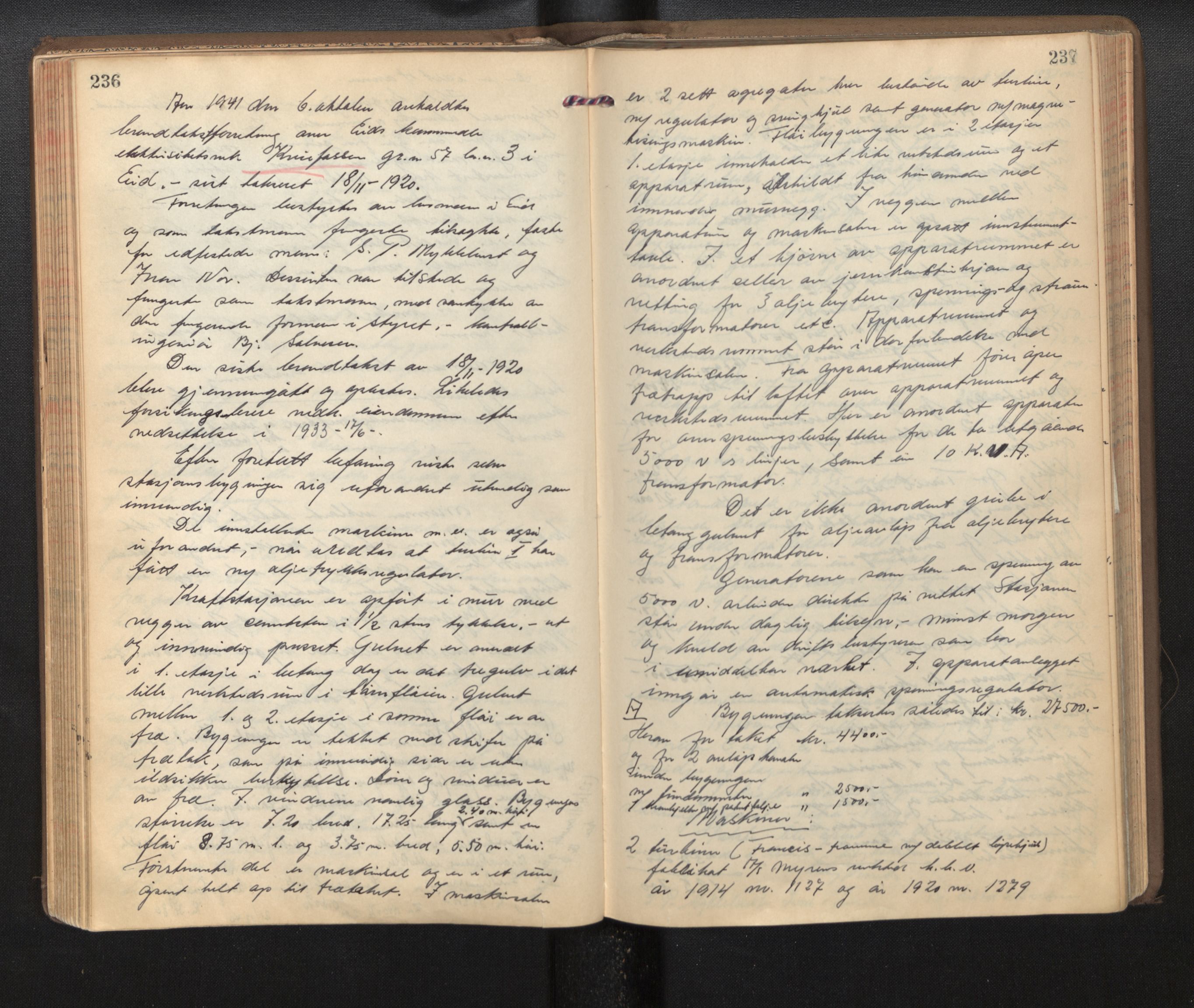 Lensmannen i Eid, AV/SAB-A-27001/0012/L0004: Branntakstprotokoll, 1922-1950, p. 236-237
