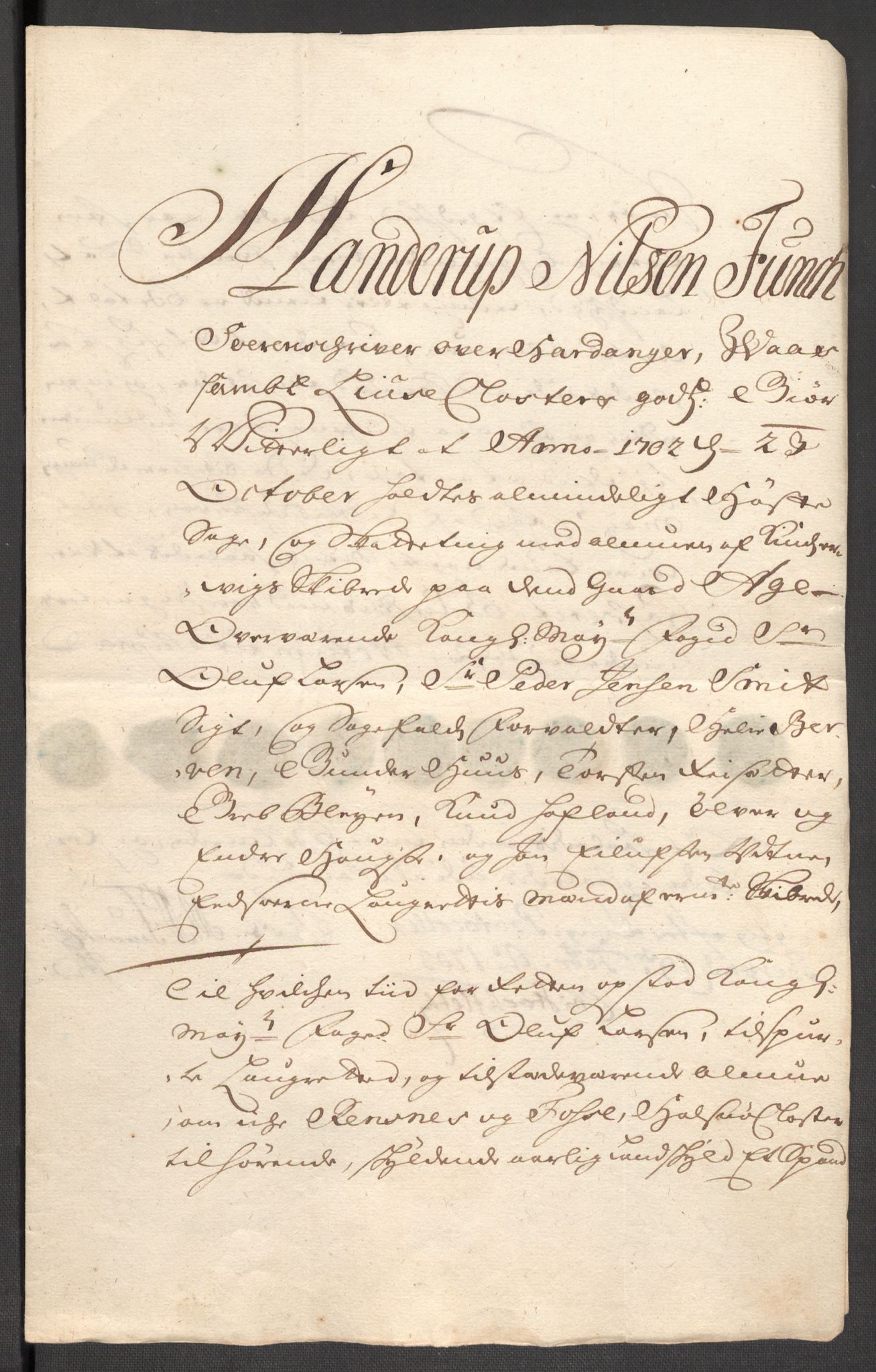 Rentekammeret inntil 1814, Reviderte regnskaper, Fogderegnskap, AV/RA-EA-4092/R48/L2980: Fogderegnskap Sunnhordland og Hardanger, 1702, p. 230