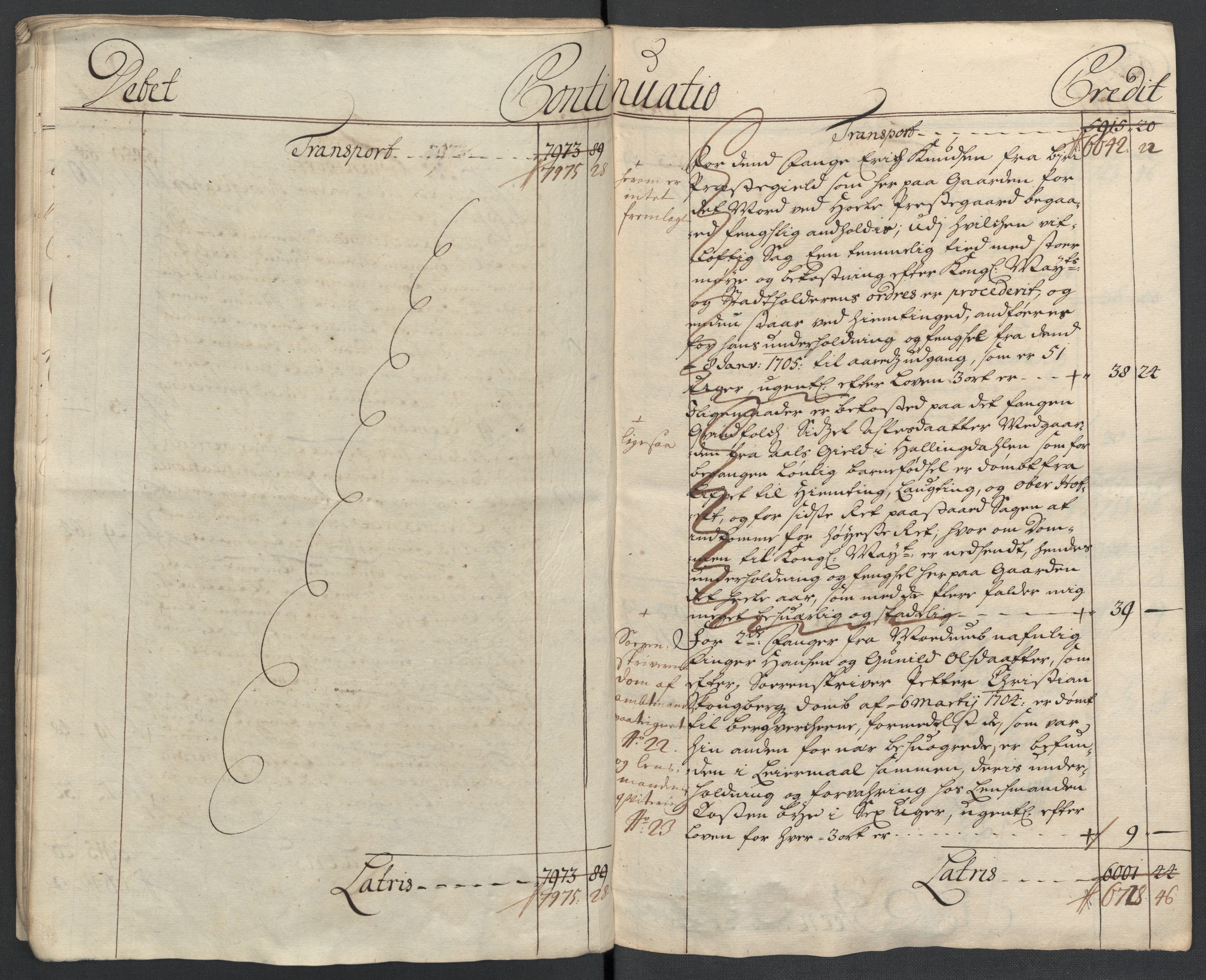 Rentekammeret inntil 1814, Reviderte regnskaper, Fogderegnskap, AV/RA-EA-4092/R22/L1464: Fogderegnskap Ringerike, Hallingdal og Buskerud, 1705, p. 18