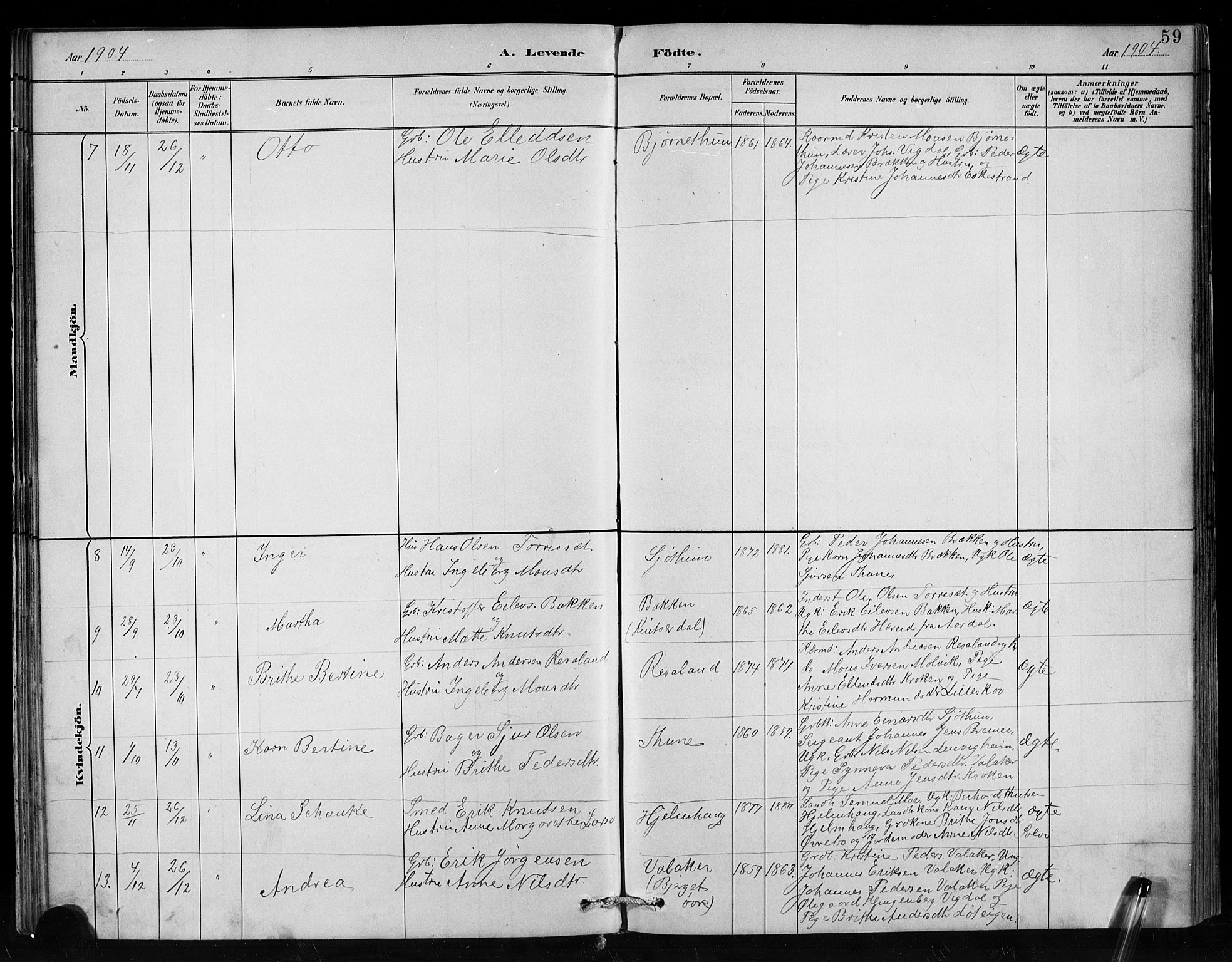 Hafslo sokneprestembete, SAB/A-80301/H/Hab/Habc/L0001: Parish register (copy) no. C 1, 1882-1908, p. 59