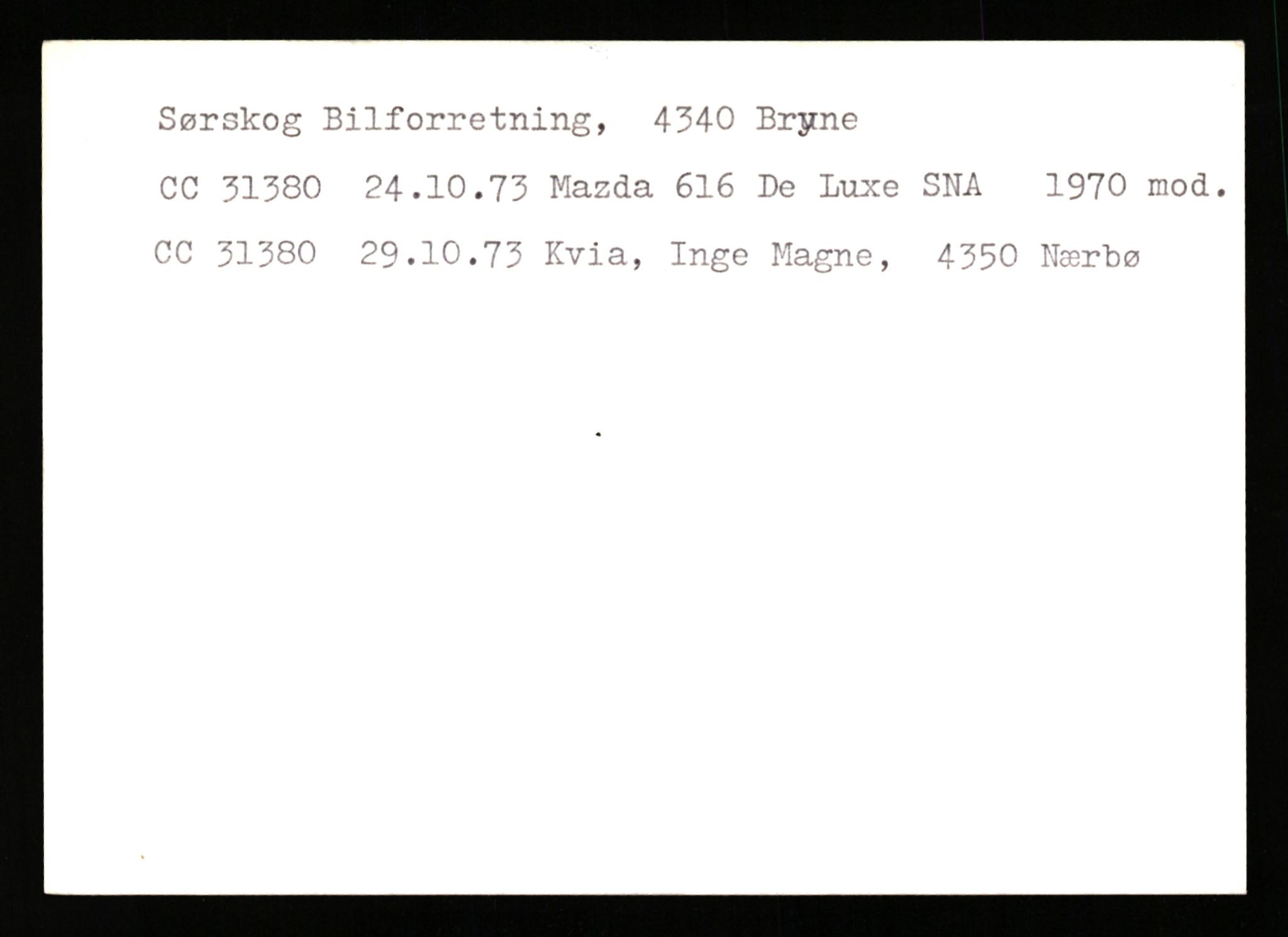 Stavanger trafikkstasjon, AV/SAST-A-101942/0/G/L0005: Registreringsnummer: 23000 - 34245, 1930-1971, p. 2563