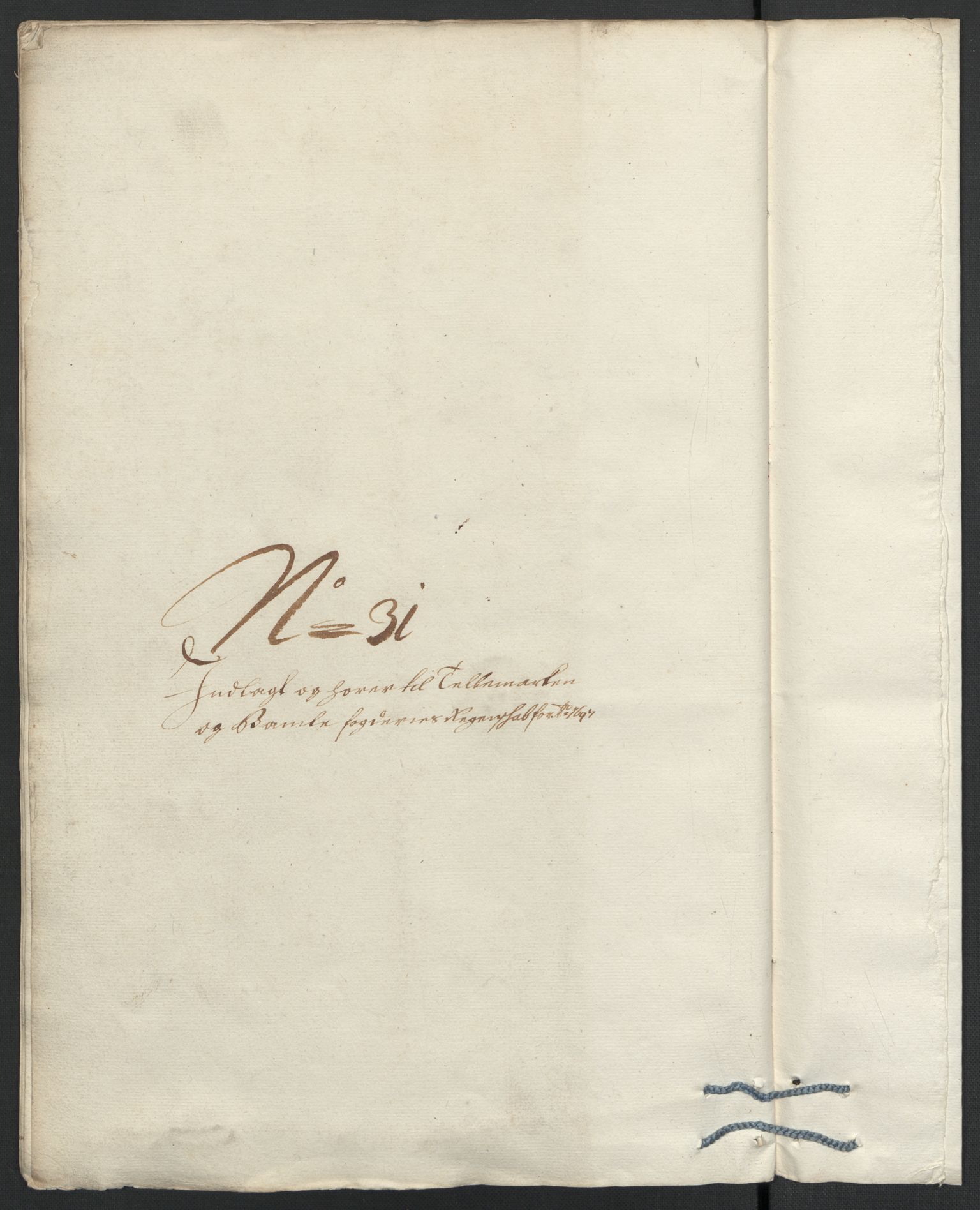 Rentekammeret inntil 1814, Reviderte regnskaper, Fogderegnskap, RA/EA-4092/R36/L2097: Fogderegnskap Øvre og Nedre Telemark og Bamble, 1697, p. 235