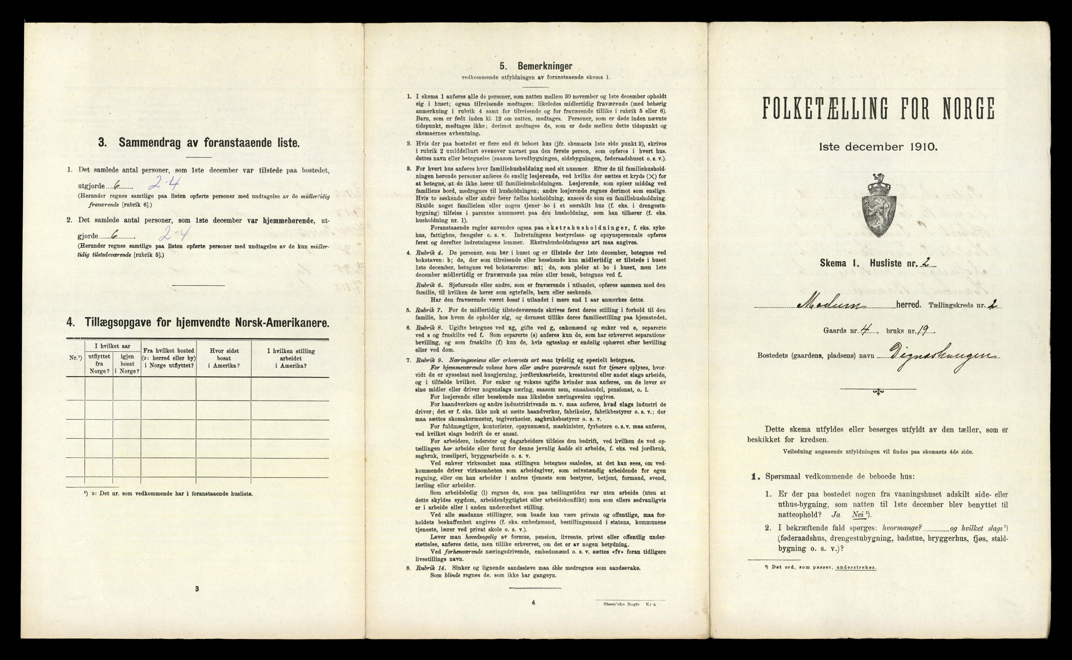 RA, 1910 census for Modum, 1910, p. 138