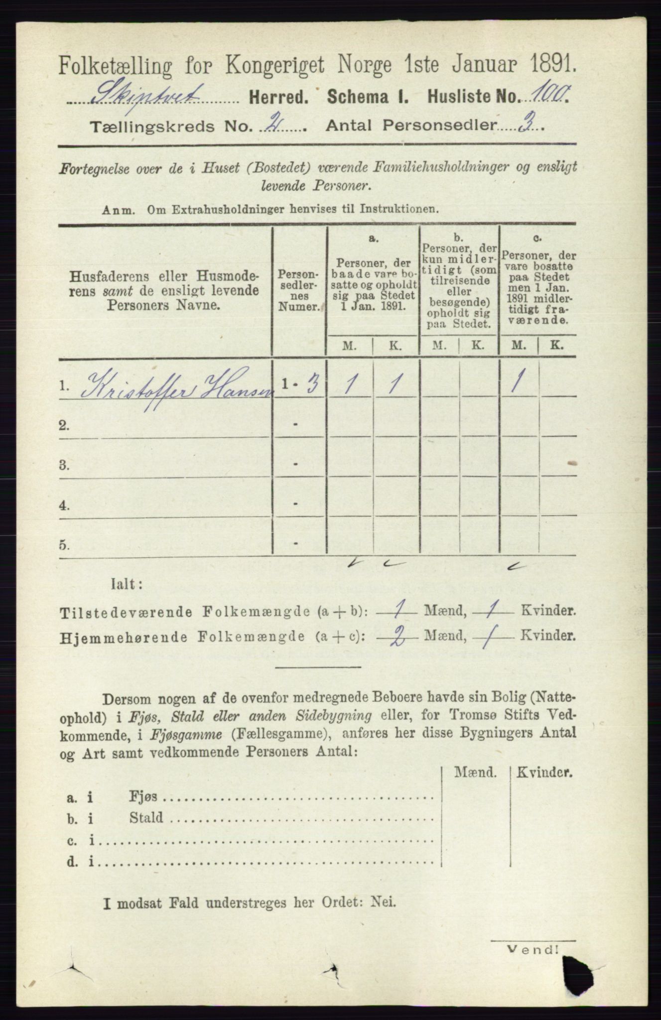 RA, 1891 census for 0127 Skiptvet, 1891, p. 566