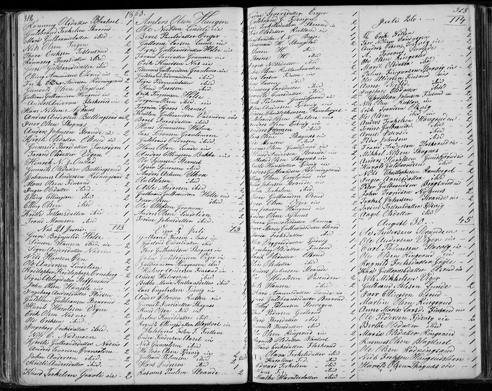 Ådal kirkebøker, SAKO/A-248/G/Ga/L0003: Parish register (copy) no. I 3, 1862-1891, p. 312-313