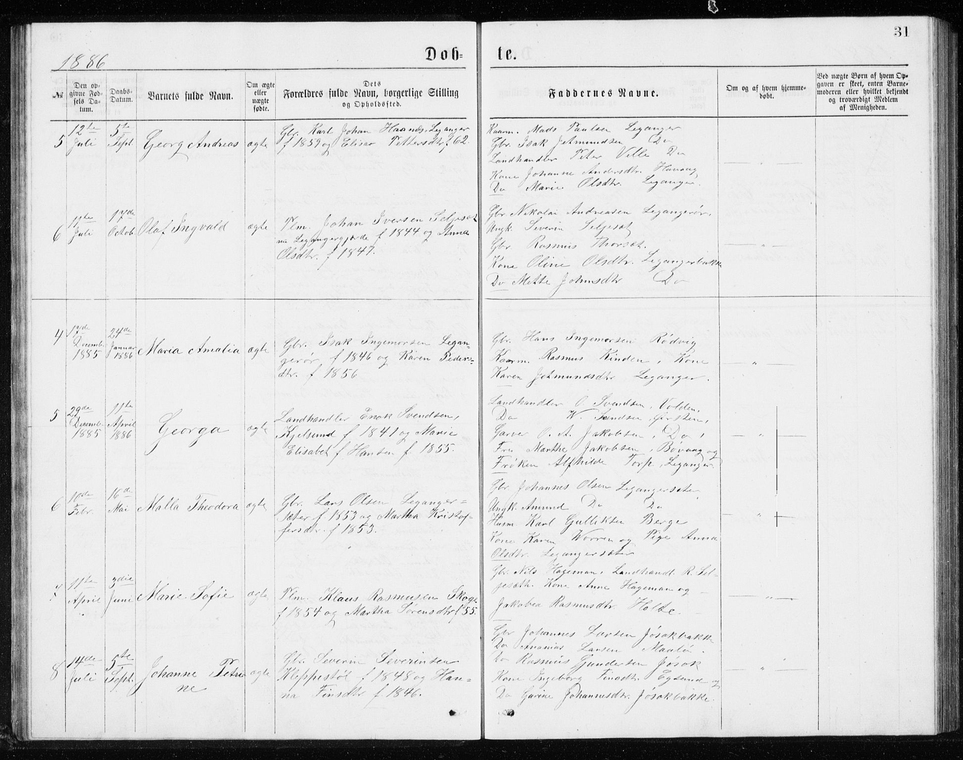Ministerialprotokoller, klokkerbøker og fødselsregistre - Møre og Romsdal, SAT/A-1454/508/L0097: Parish register (copy) no. 508C01, 1873-1897, p. 31