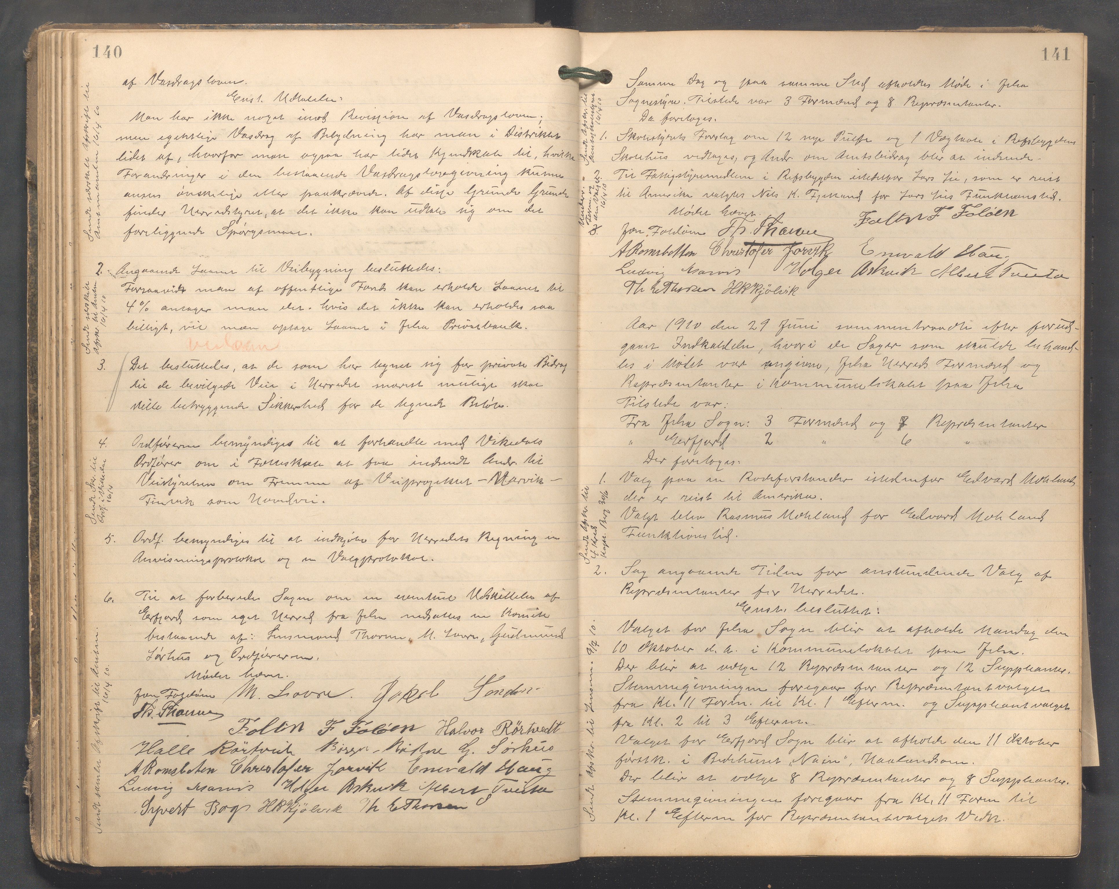 Jelsa kommune - Formannskapet, IKAR/K-101895/A/L0003: Møtebok, 1903-1923, p. 140-141