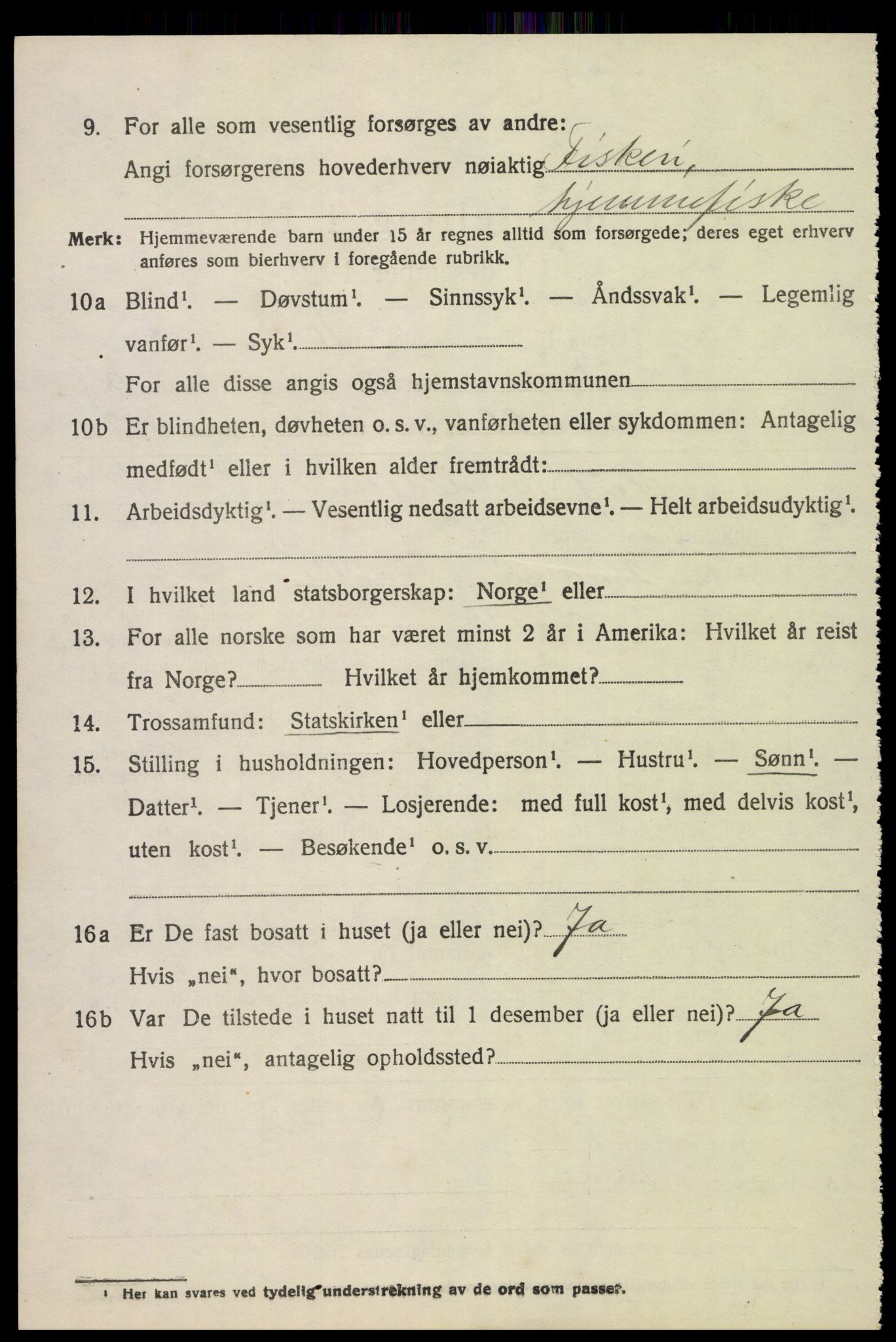 SAK, 1920 census for Fjære, 1920, p. 11376