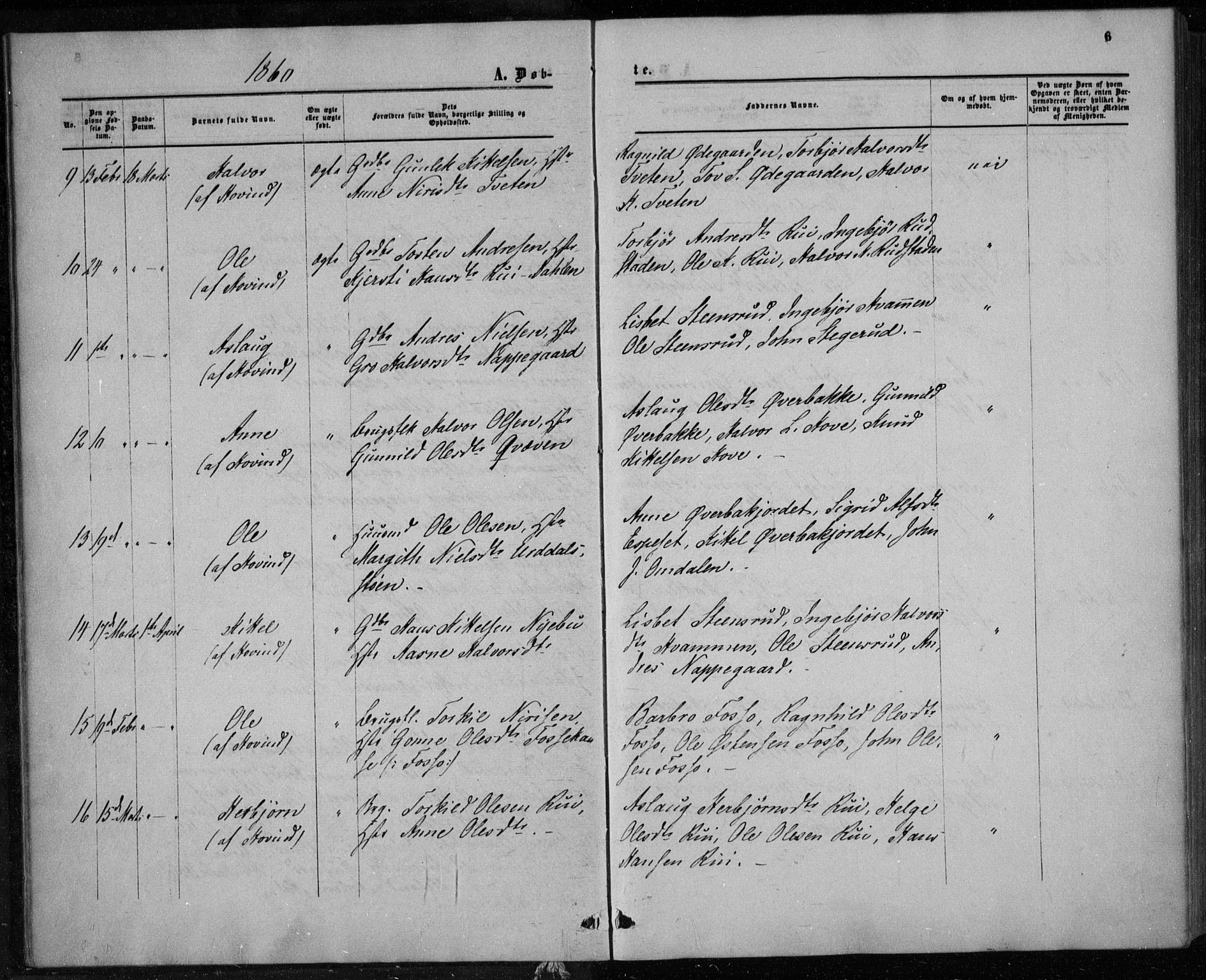 Gransherad kirkebøker, AV/SAKO-A-267/F/Fa/L0003: Parish register (official) no. I 3, 1859-1870, p. 6