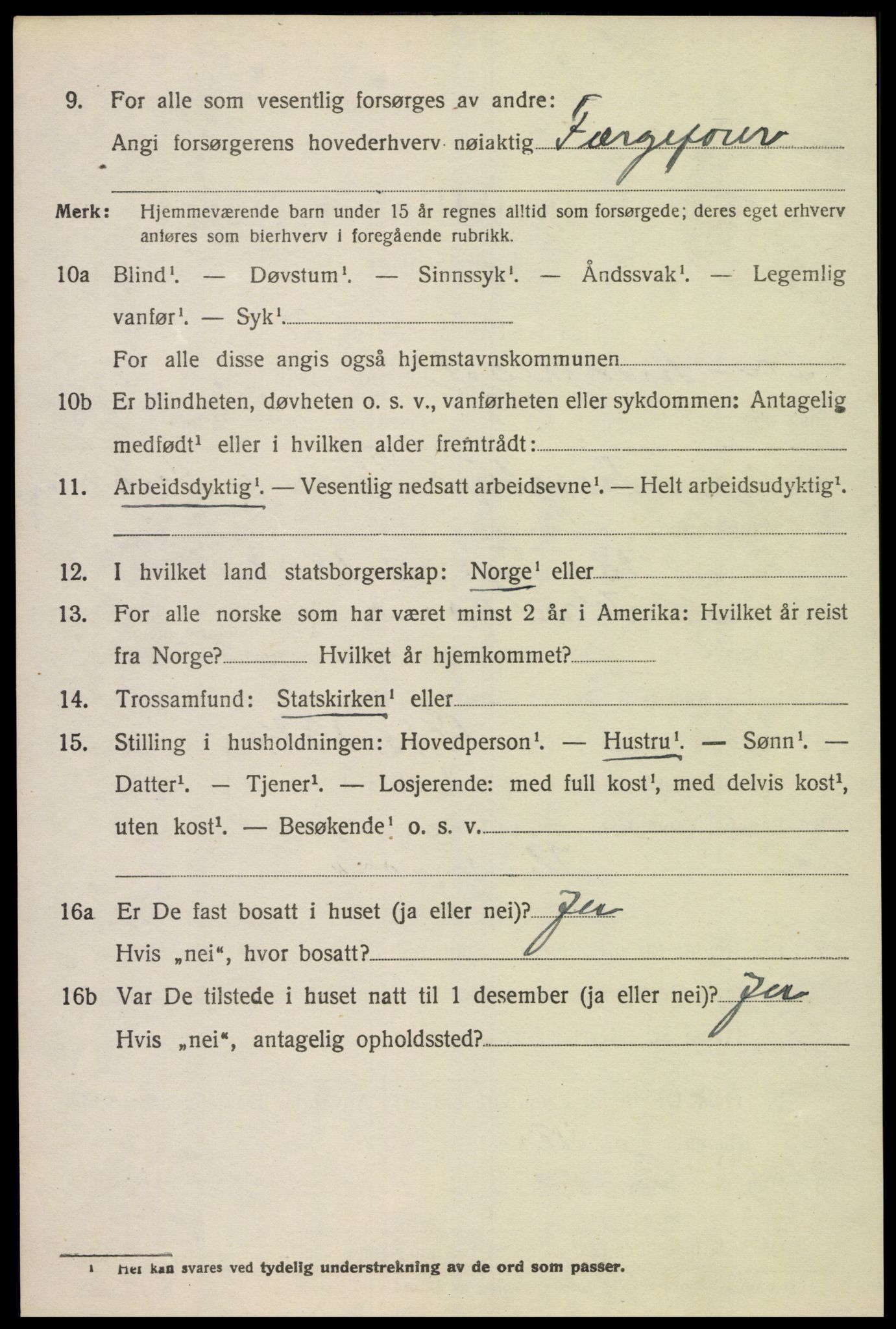SAK, 1920 census for Sør-Audnedal, 1920, p. 4578