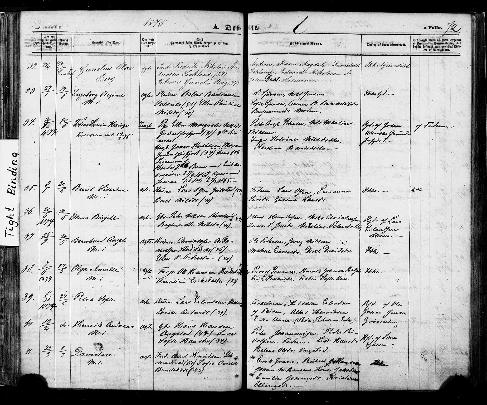 Ministerialprotokoller, klokkerbøker og fødselsregistre - Nordland, AV/SAT-A-1459/888/L1242: Parish register (official) no. 888A08, 1870-1875, p. 72