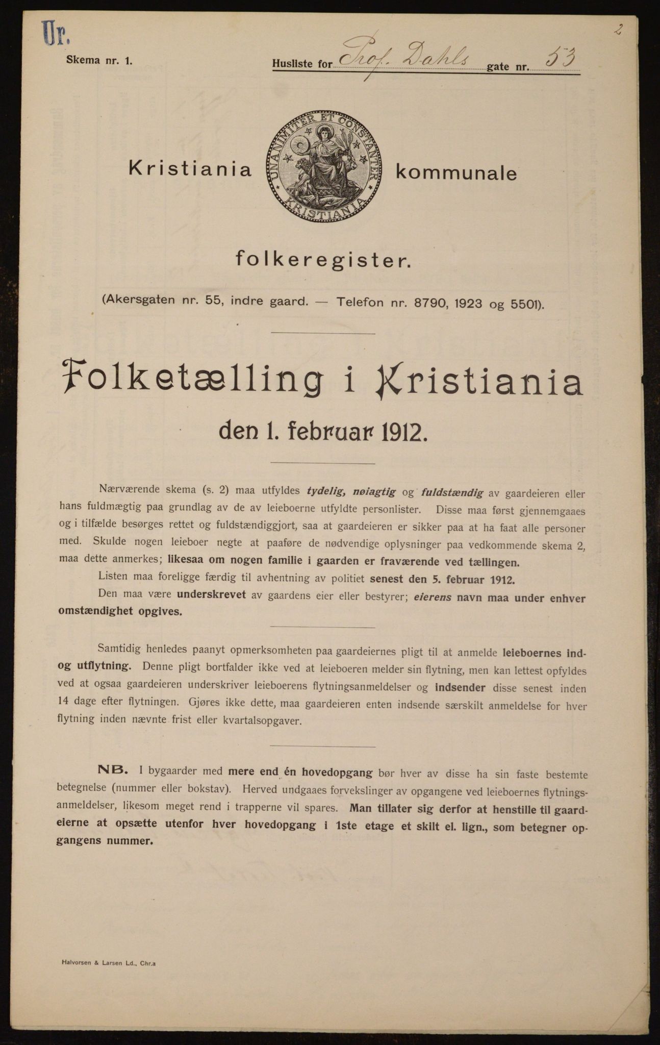 OBA, Municipal Census 1912 for Kristiania, 1912, p. 82067